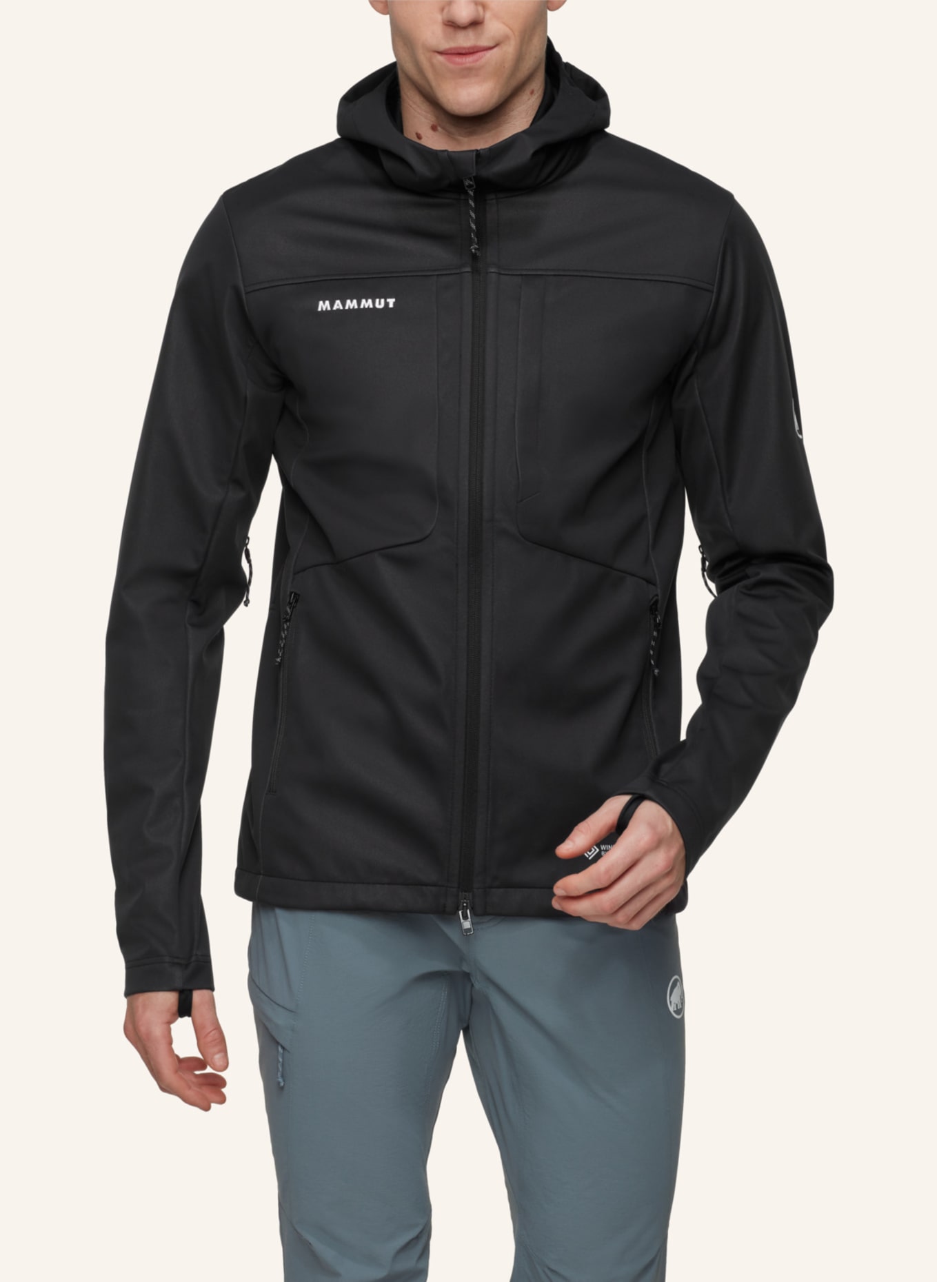 MAMMUT Ultimate VIII SO Hooded Jacket Men: SCHWARZ