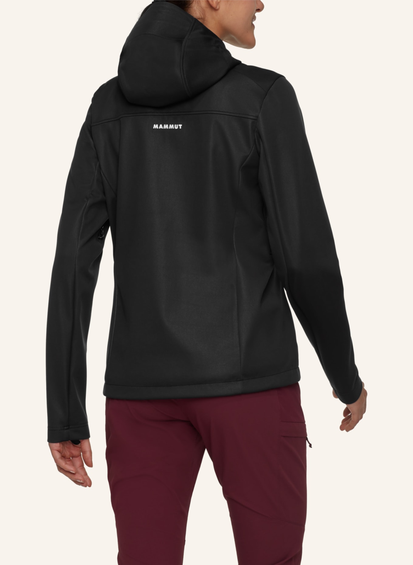 MAMMUT Softshell-Jacke ULTIMATE VIII SO HOODED: SCHWARZ