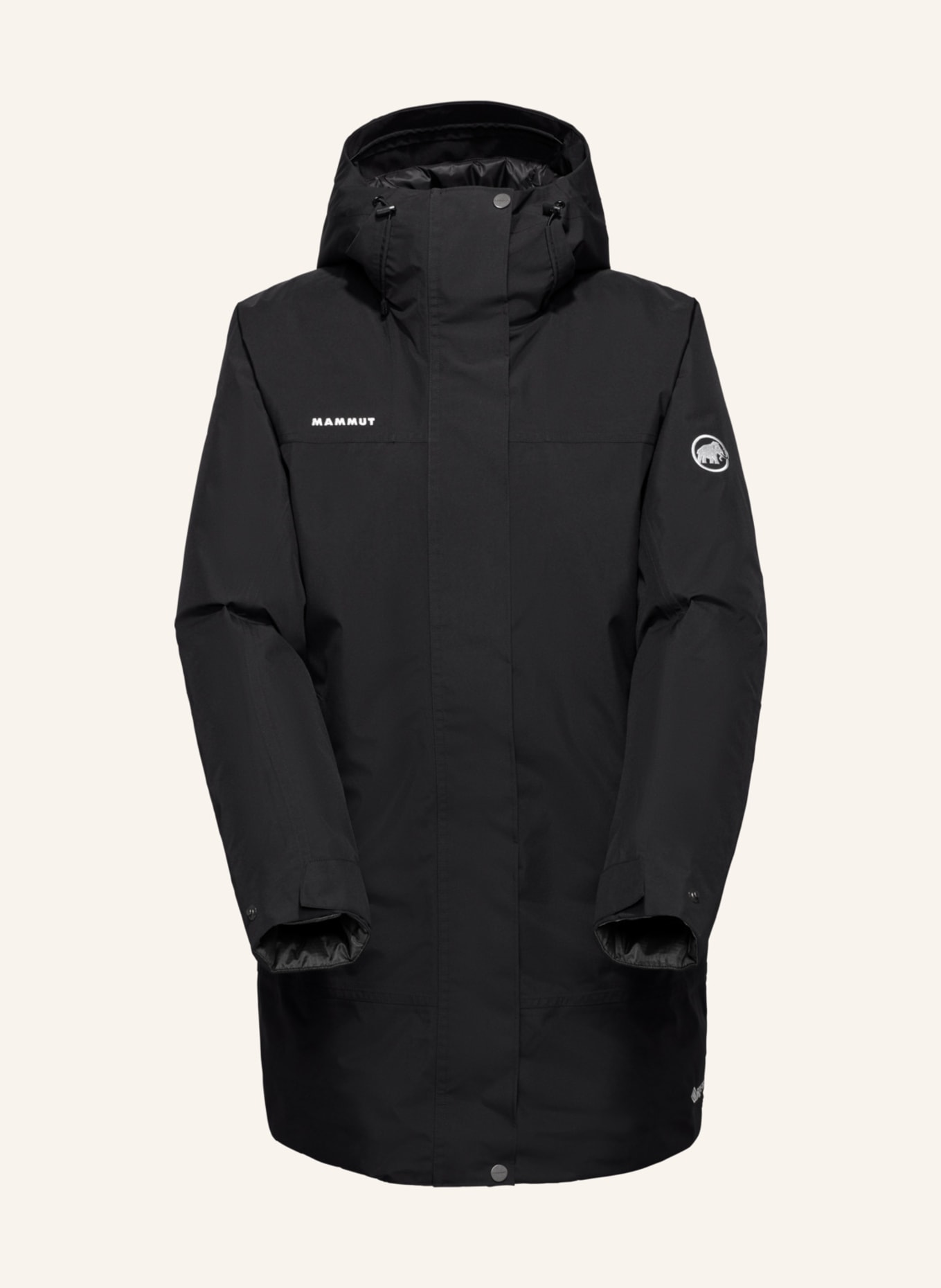 MAMMUT Winterparka TREELINE HS THERMO mit Kapuze: SCHWARZ
