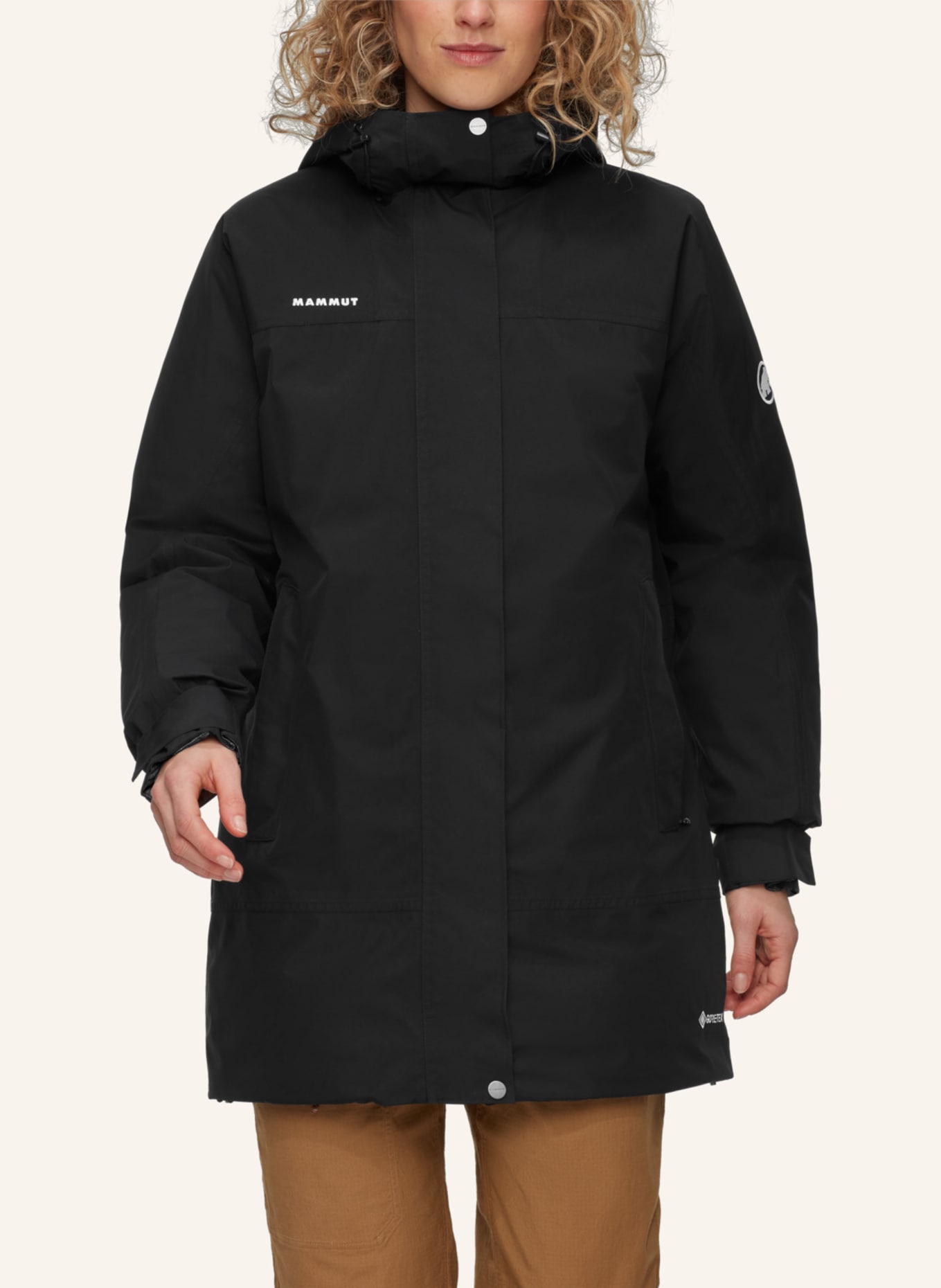 MAMMUT Winterparka TREELINE HS THERMO mit Kapuze: SCHWARZ