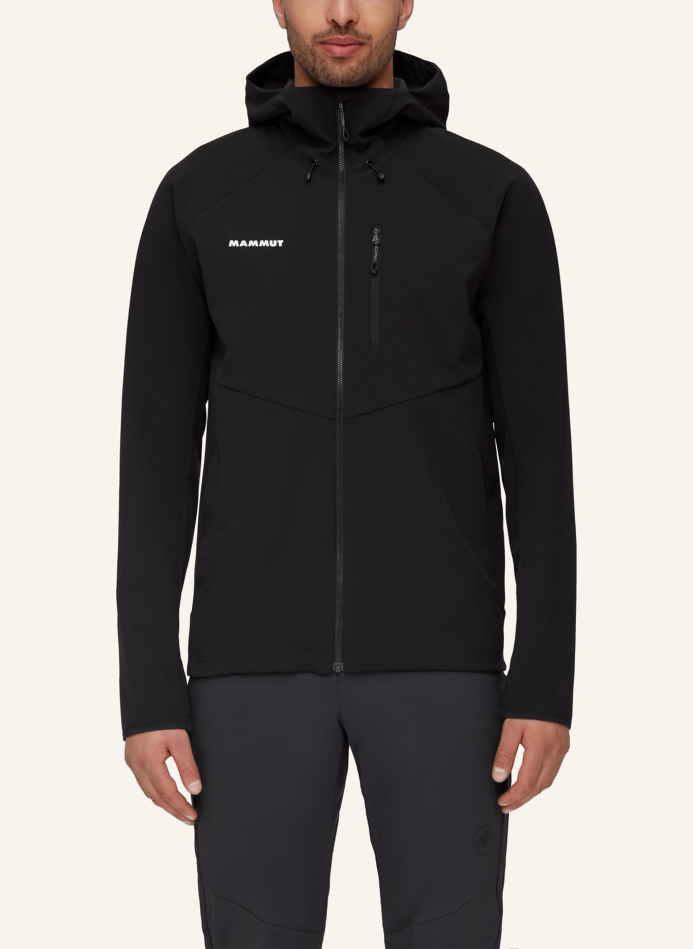 MAMMUT Ultimate Comfort SO Hooded Jacket Men: SCHWARZ