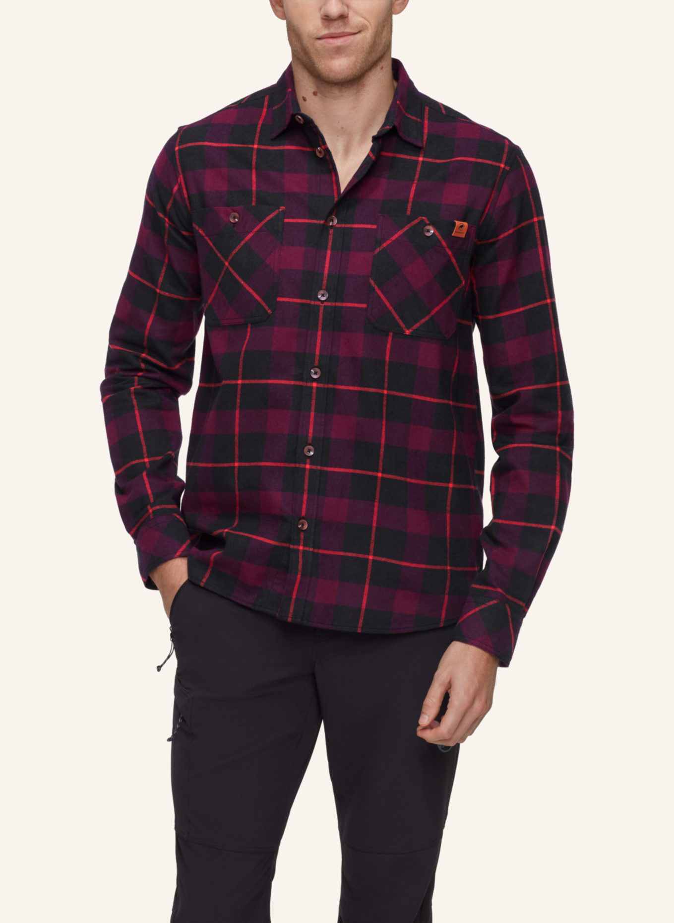 MAMMUT Langarmshirt ALVRA: SCHWARZ