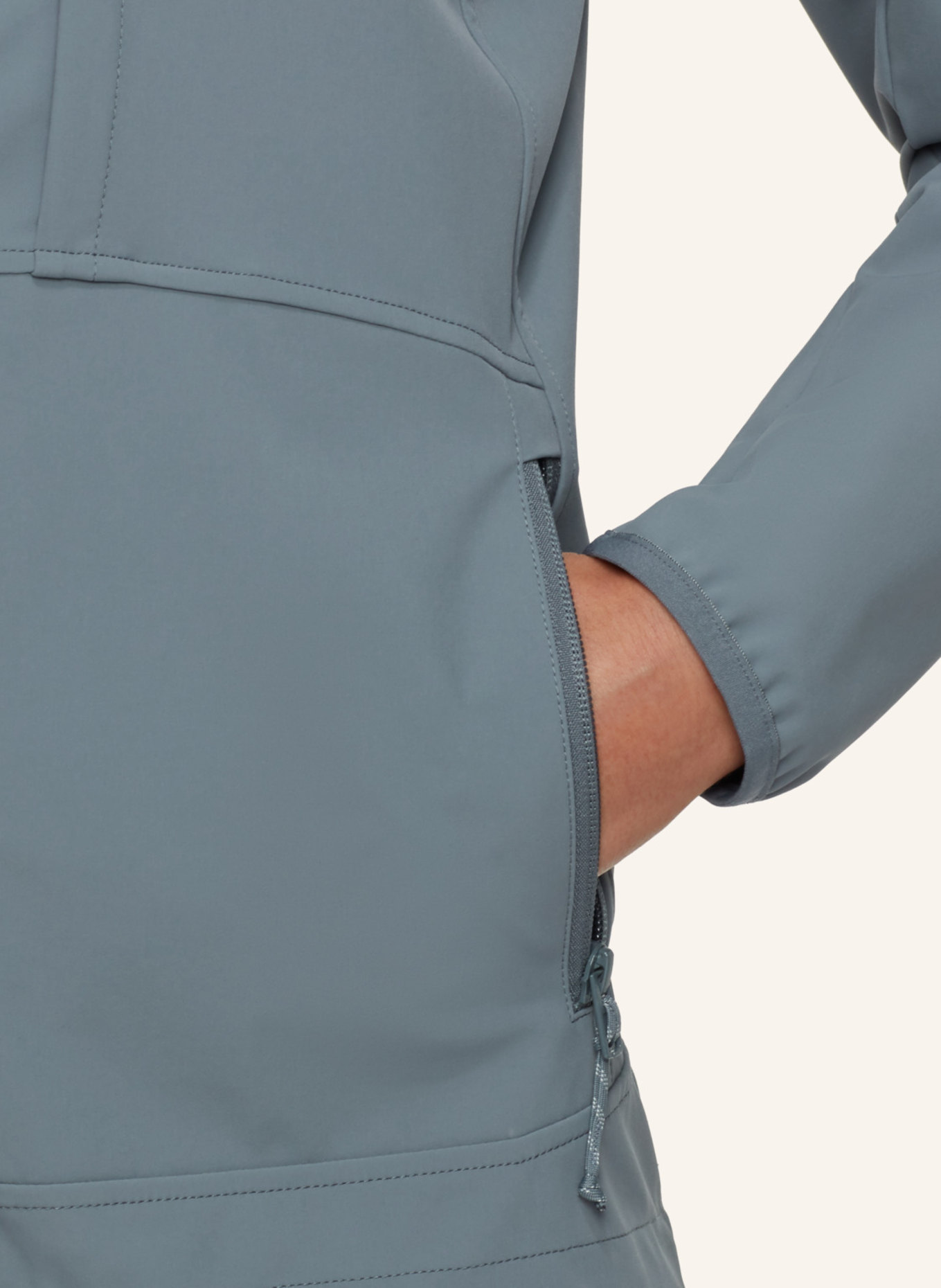 MAMMUT Softshell-Jacke ULTIMATE COMFORT SO HOODED: GRAU