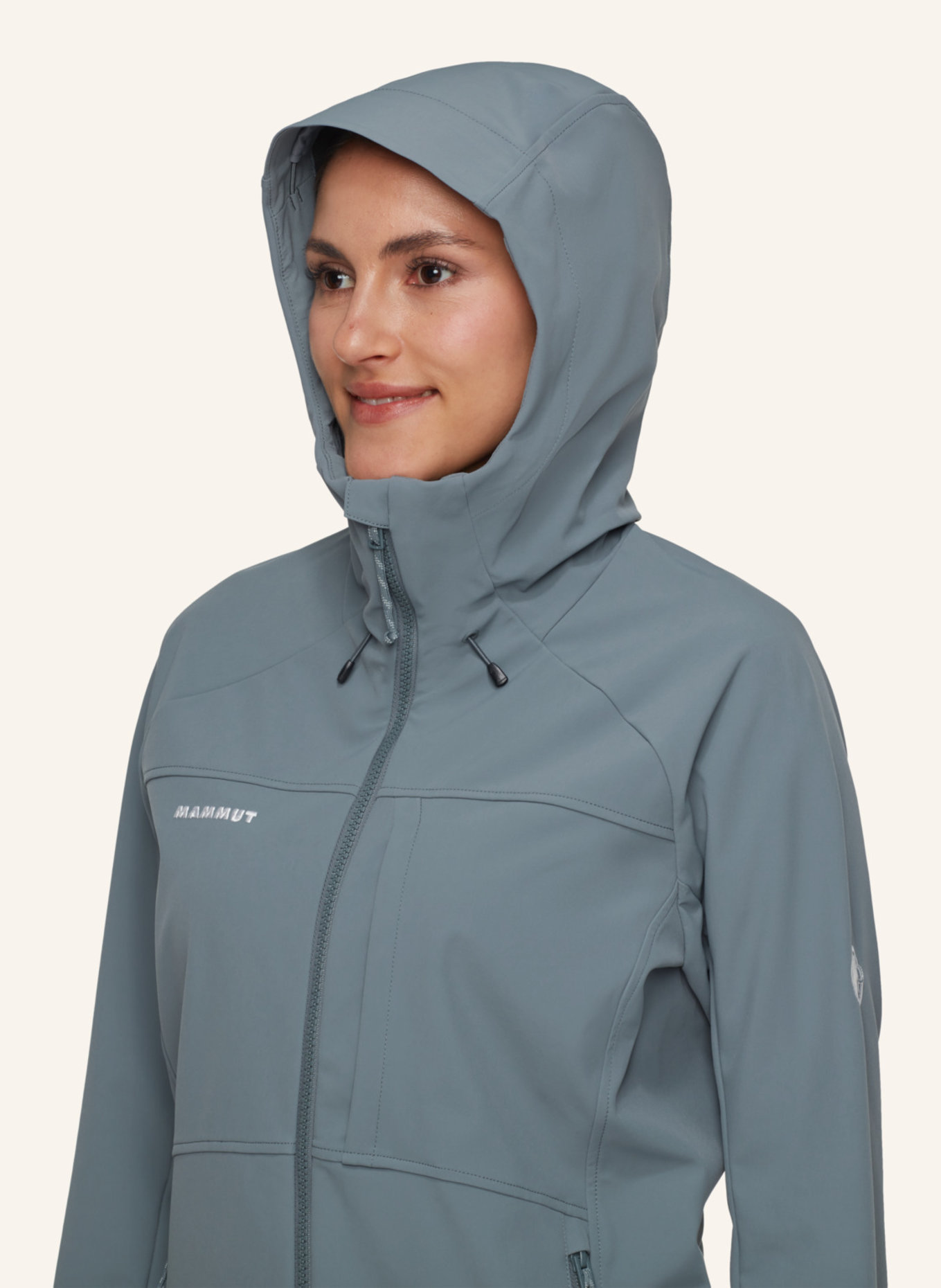 MAMMUT Softshell-Jacke ULTIMATE COMFORT SO HOODED: GRAU