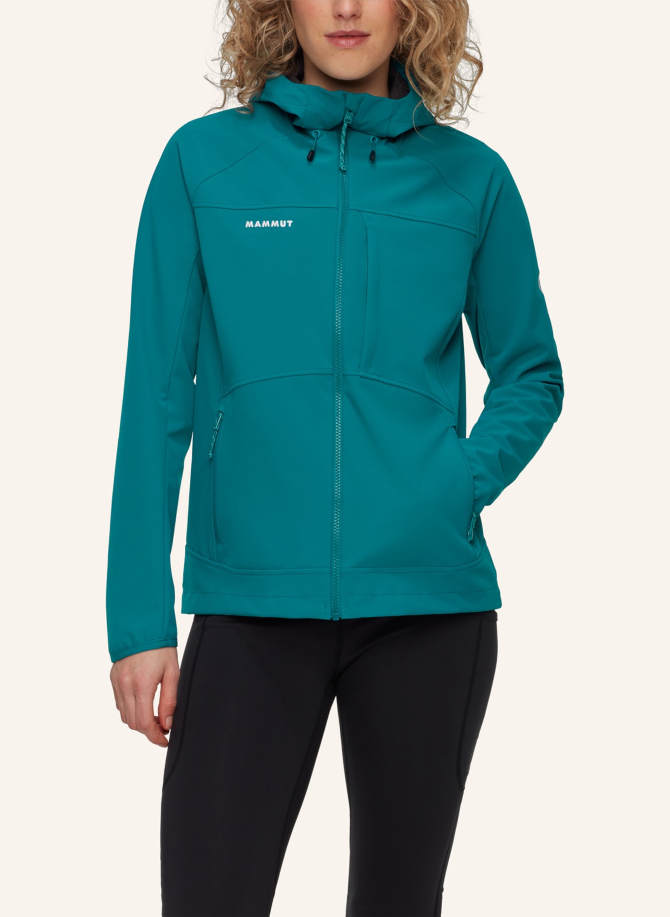 MAMMUT Softshell-Jacke ULTIMATE COMFORT SO HOODED: GRÜN