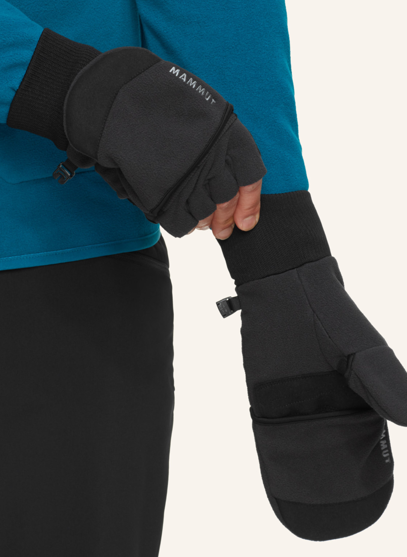 MAMMUT Handschuh SHELTER SO CONVERTIBLE: SCHWARZ