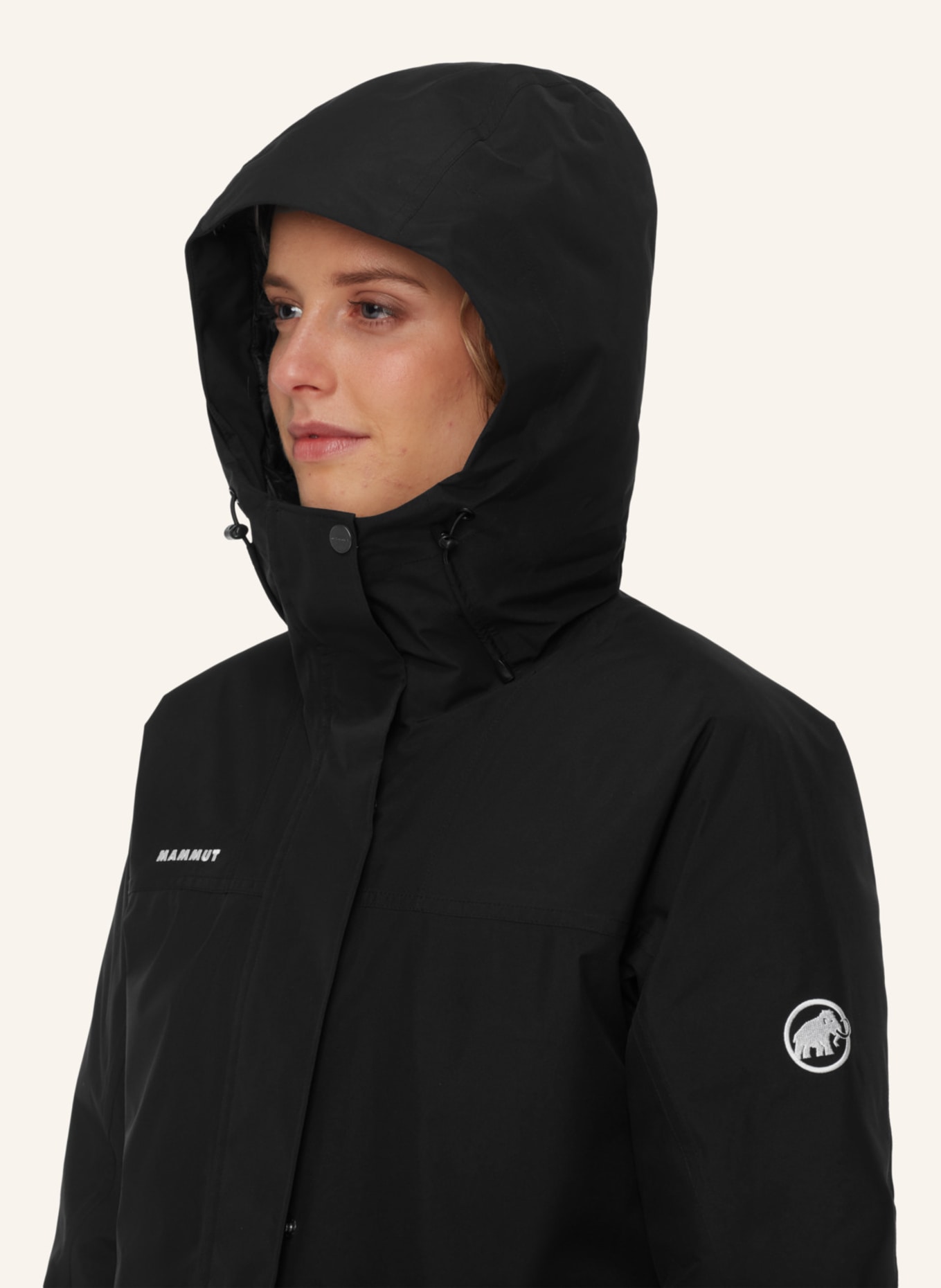 MAMMUT Winterparka TREELINE HS THERMO mit Kapuze: SCHWARZ