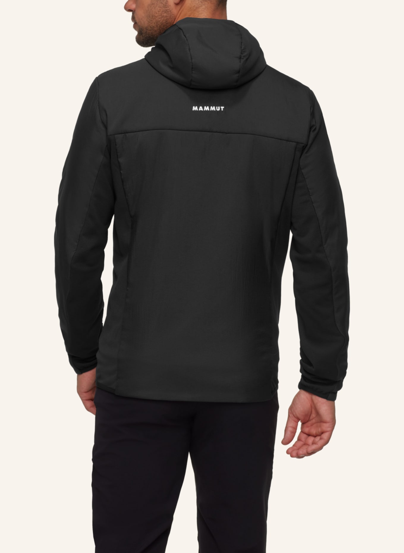 MAMMUT Hybridjacke RIME LIGHT IN HYBRID mit Kapuze: SCHWARZ