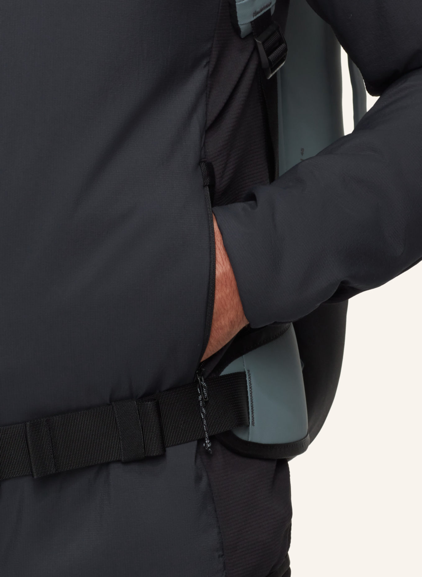 MAMMUT Hybridjacke RIME LIGHT IN HYBRID mit Kapuze: SCHWARZ