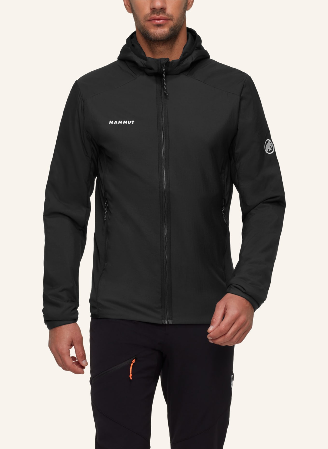 MAMMUT Hybridjacke RIME LIGHT IN HYBRID mit Kapuze: SCHWARZ