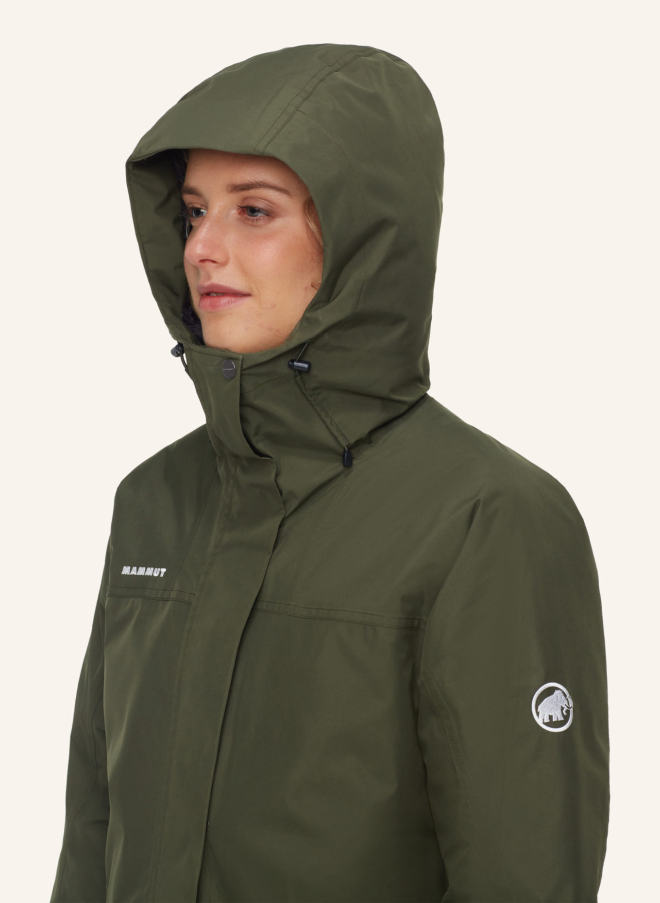 MAMMUT Winterparka TREELINE HS THERMO mit Kapuze: GRÜN