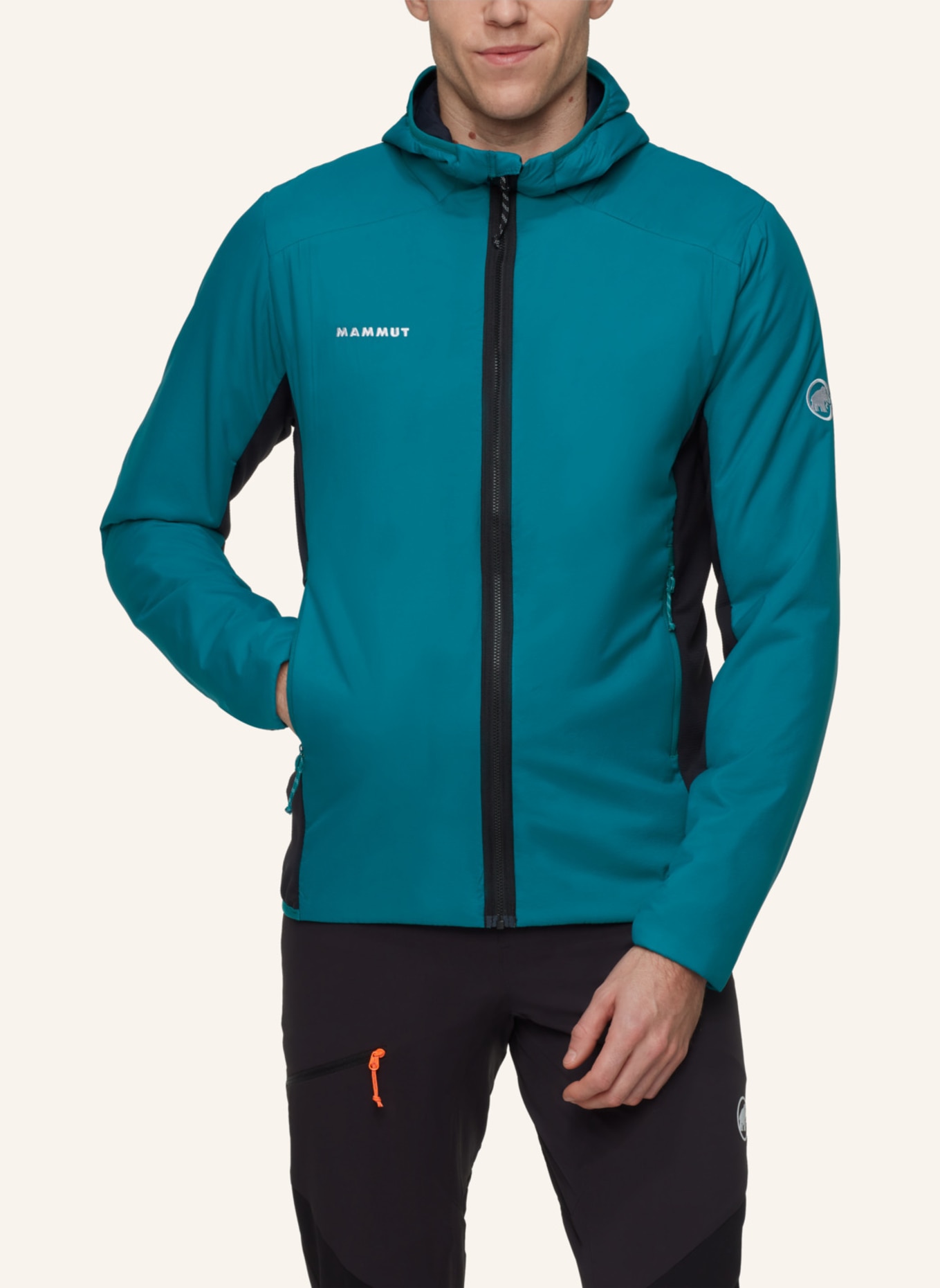 MAMMUT Hybridjacke RIME LIGHT IN HYBRID mit Kapuze: GRÜN