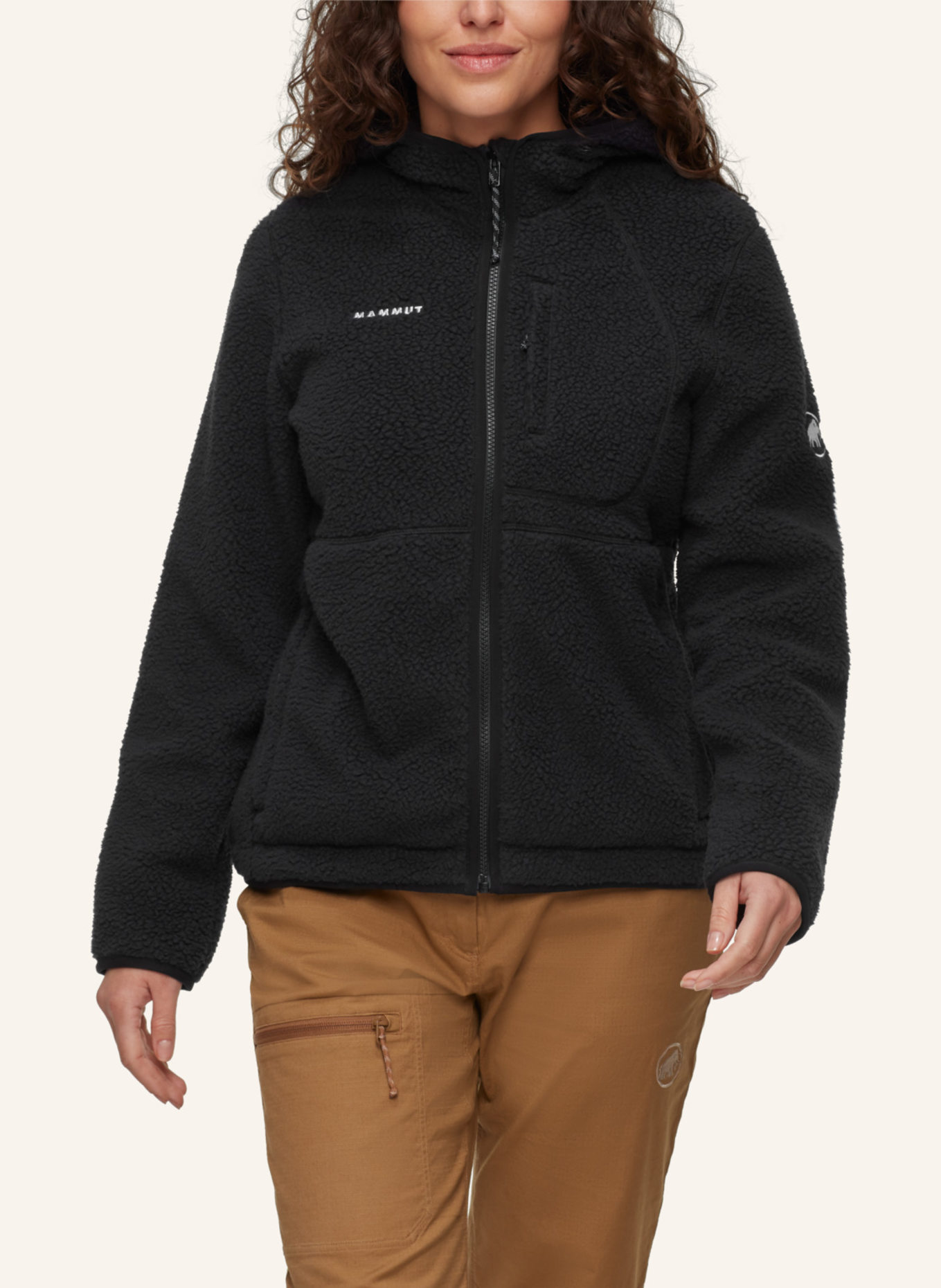 MAMMUT Midlayerjacke FALERA PRO ML mit Kapuze: SCHWARZ