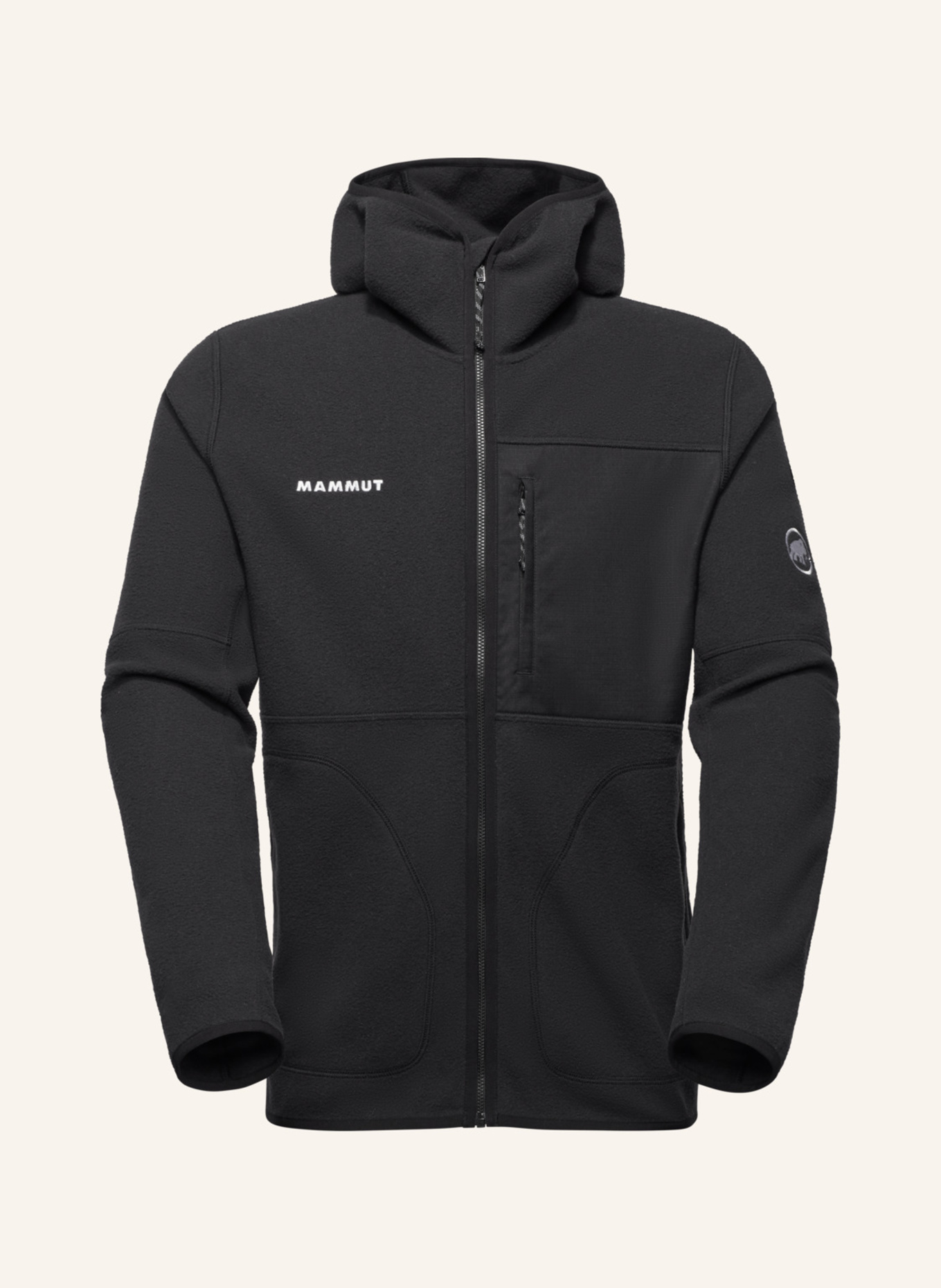 MAMMUT Midlayerjacke TAMARO ML mit Kapuze: SCHWARZ