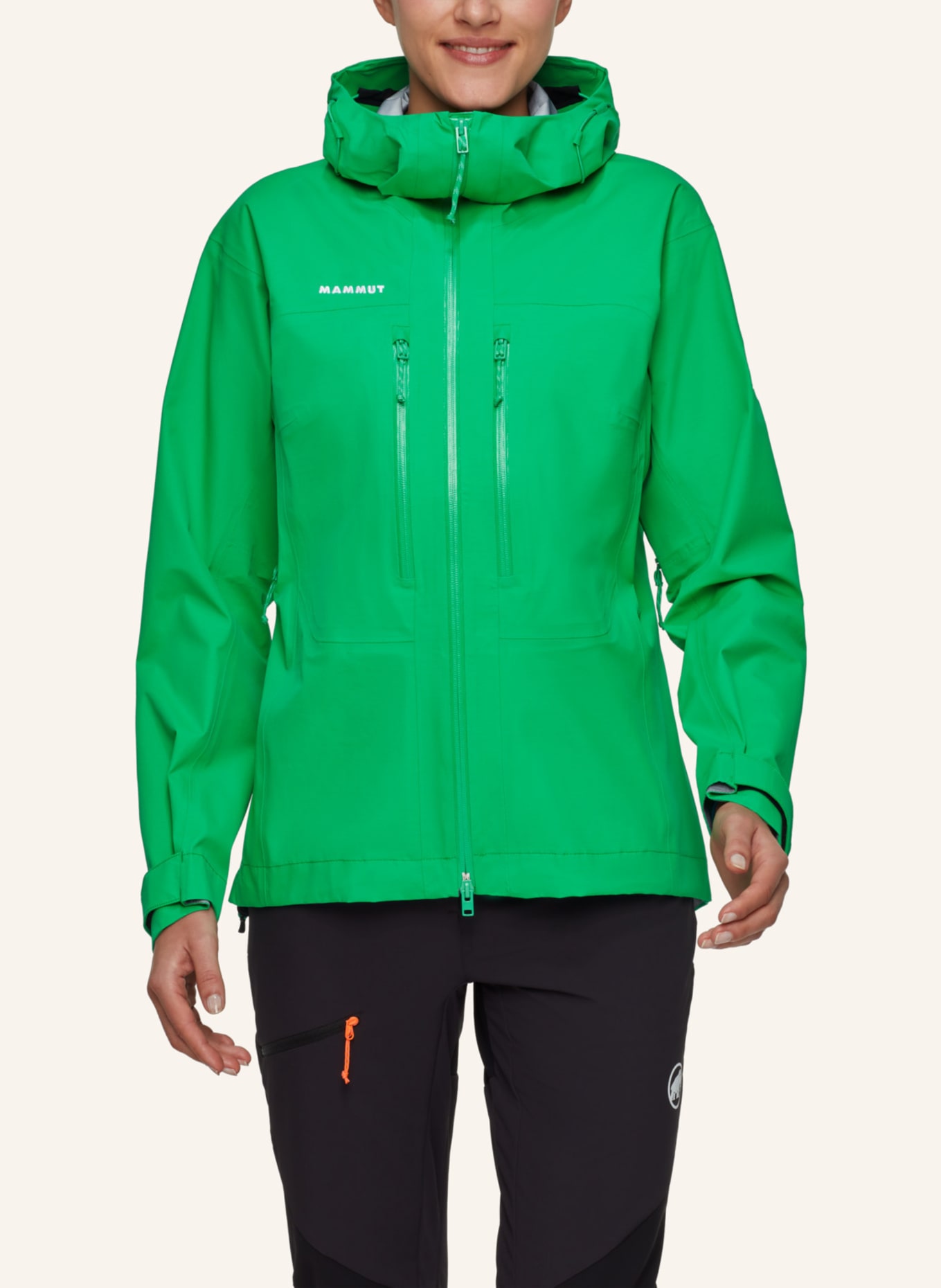 MAMMUT Hardshelljacke TAISS mit Kapuze: GRÜN