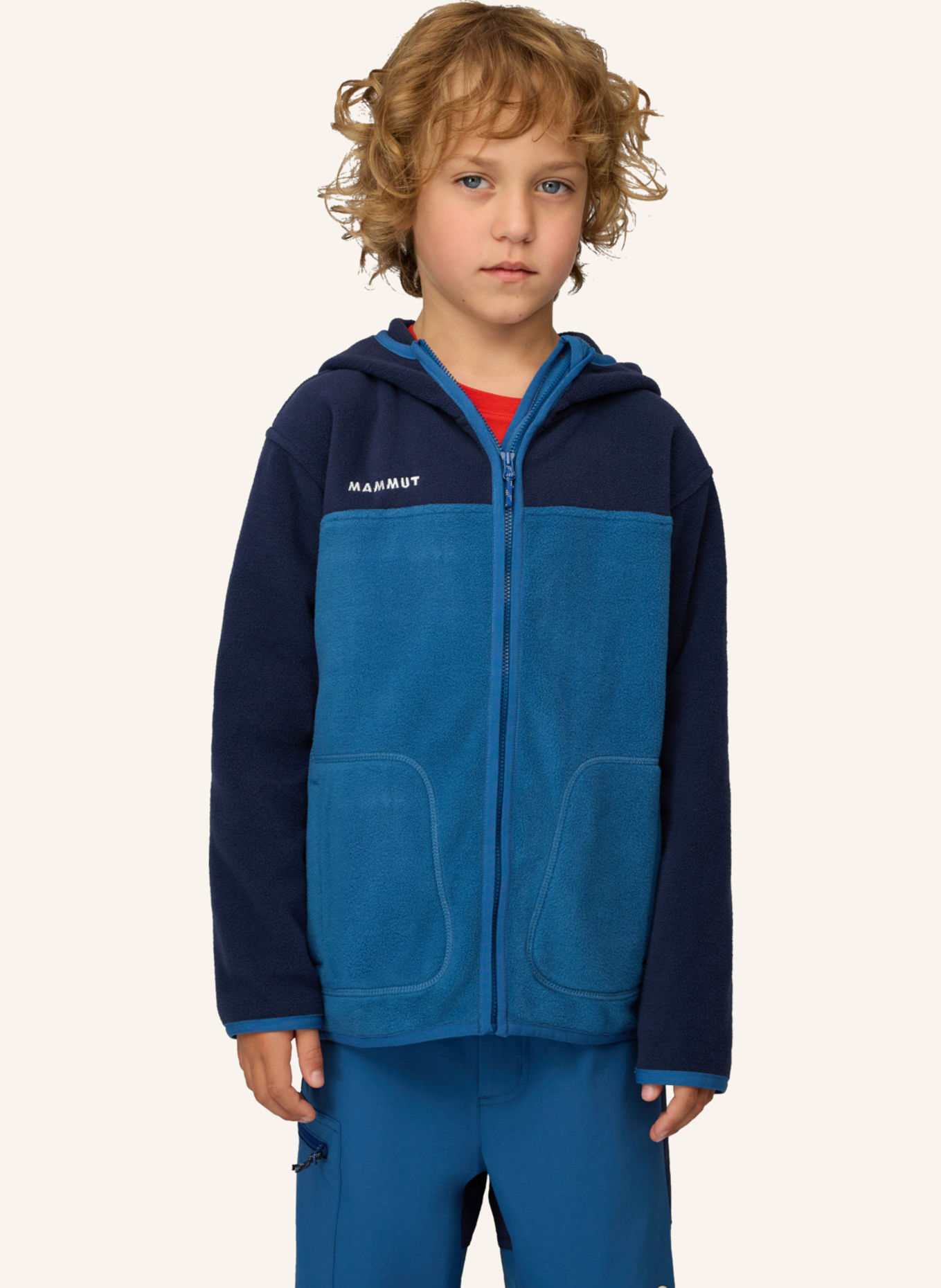 MAMMUT Midlayer-Jacke WAYMARKER ML mit Kapuze: BLAU