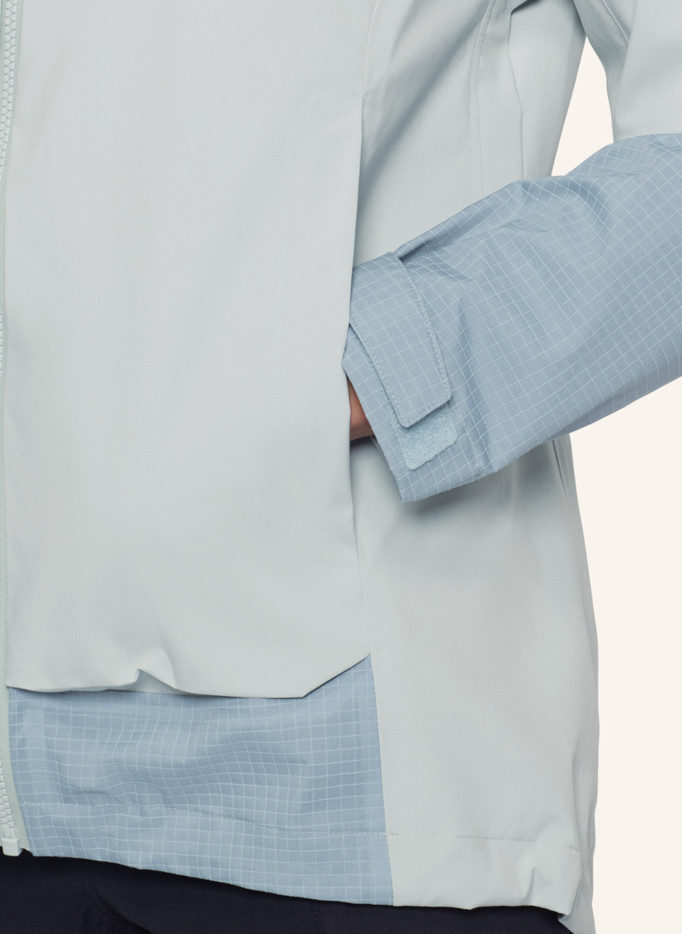 MAMMUT Hardshelljacke DUCAN GUIDE HS mit Kapuze: BLAU/ GRÜN