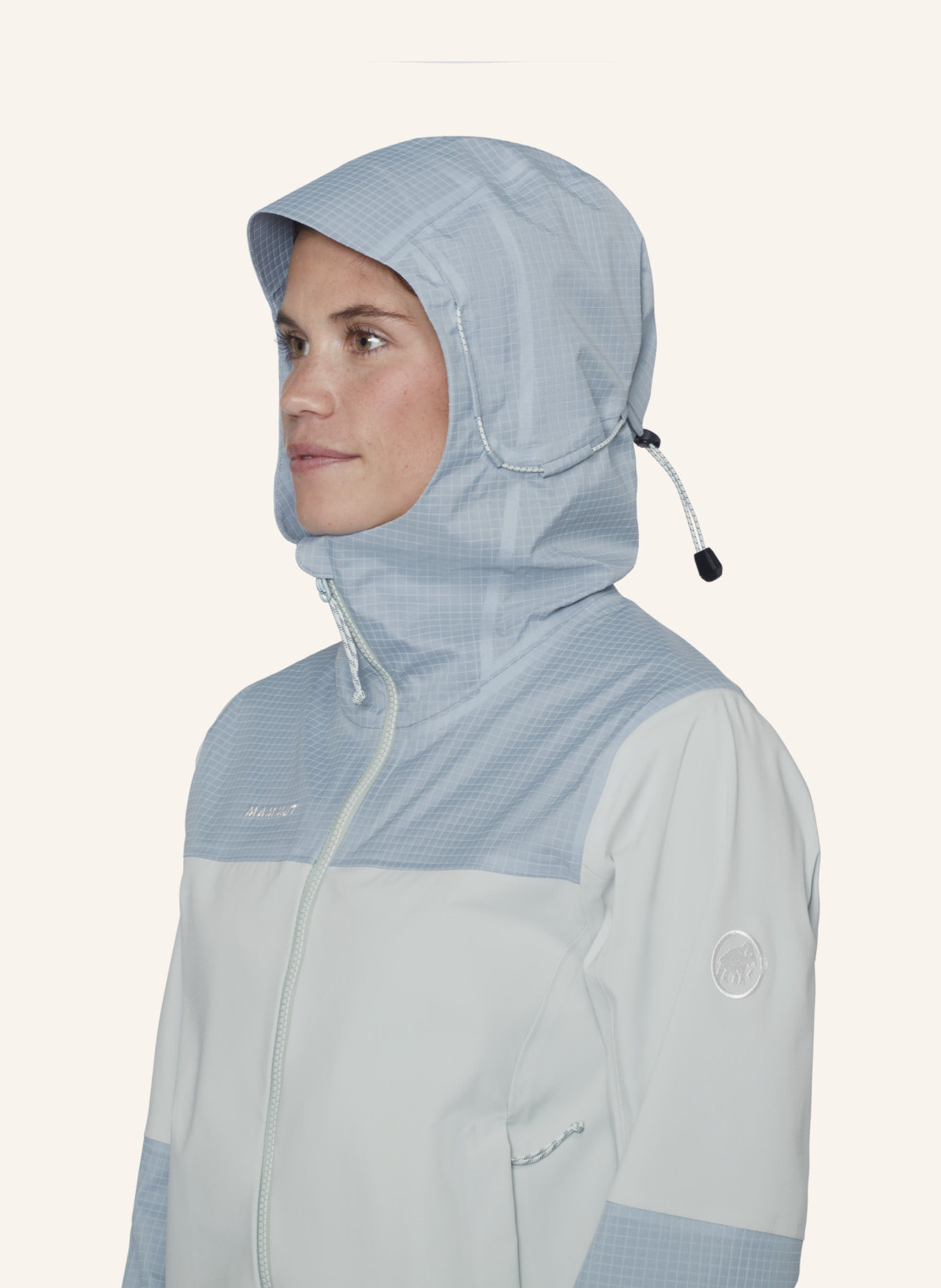 MAMMUT Hardshelljacke DUCAN GUIDE HS mit Kapuze: BLAU/ GRÜN