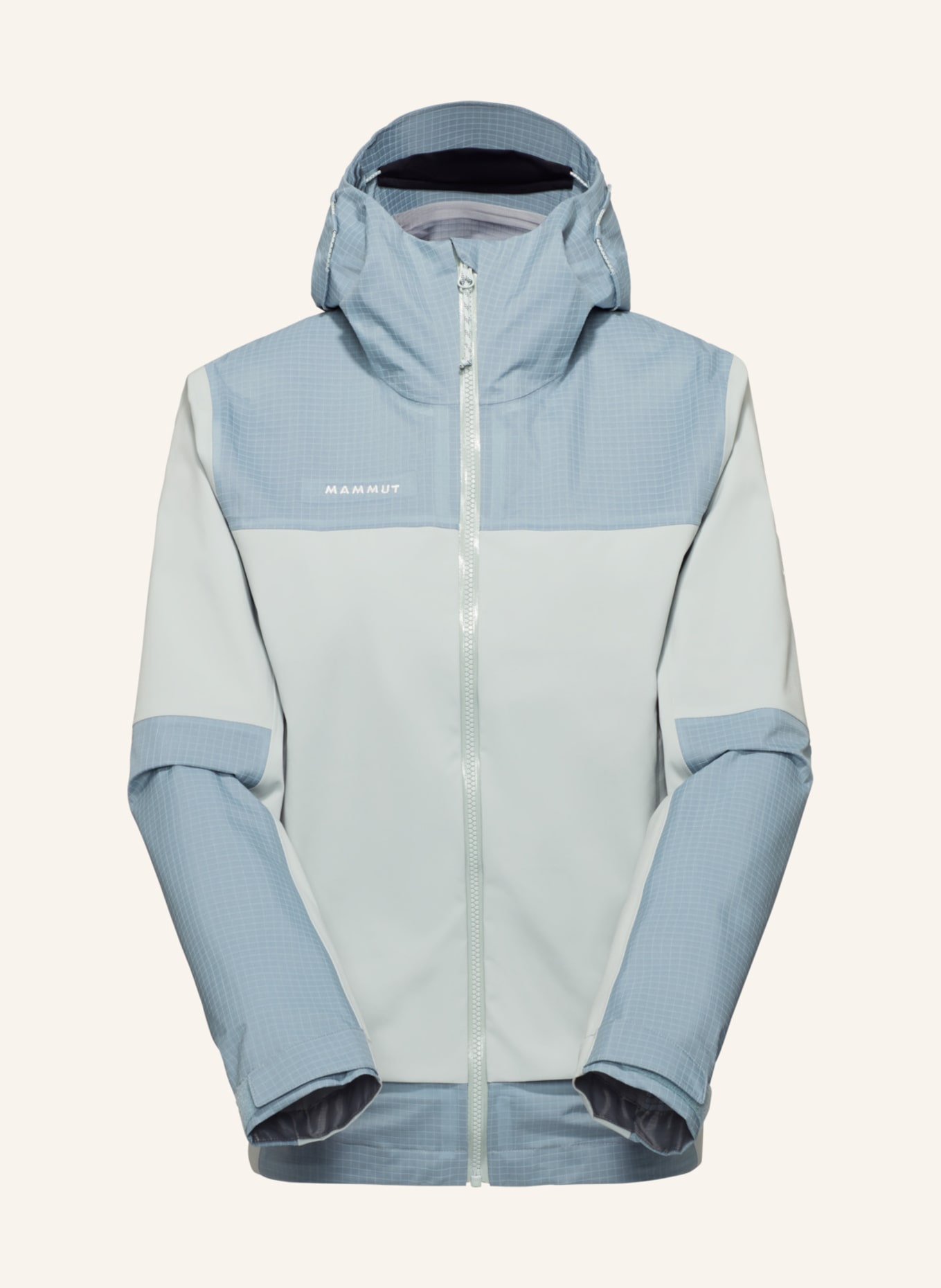 MAMMUT Hardshelljacke DUCAN GUIDE HS mit Kapuze: BLAU/ GRÜN