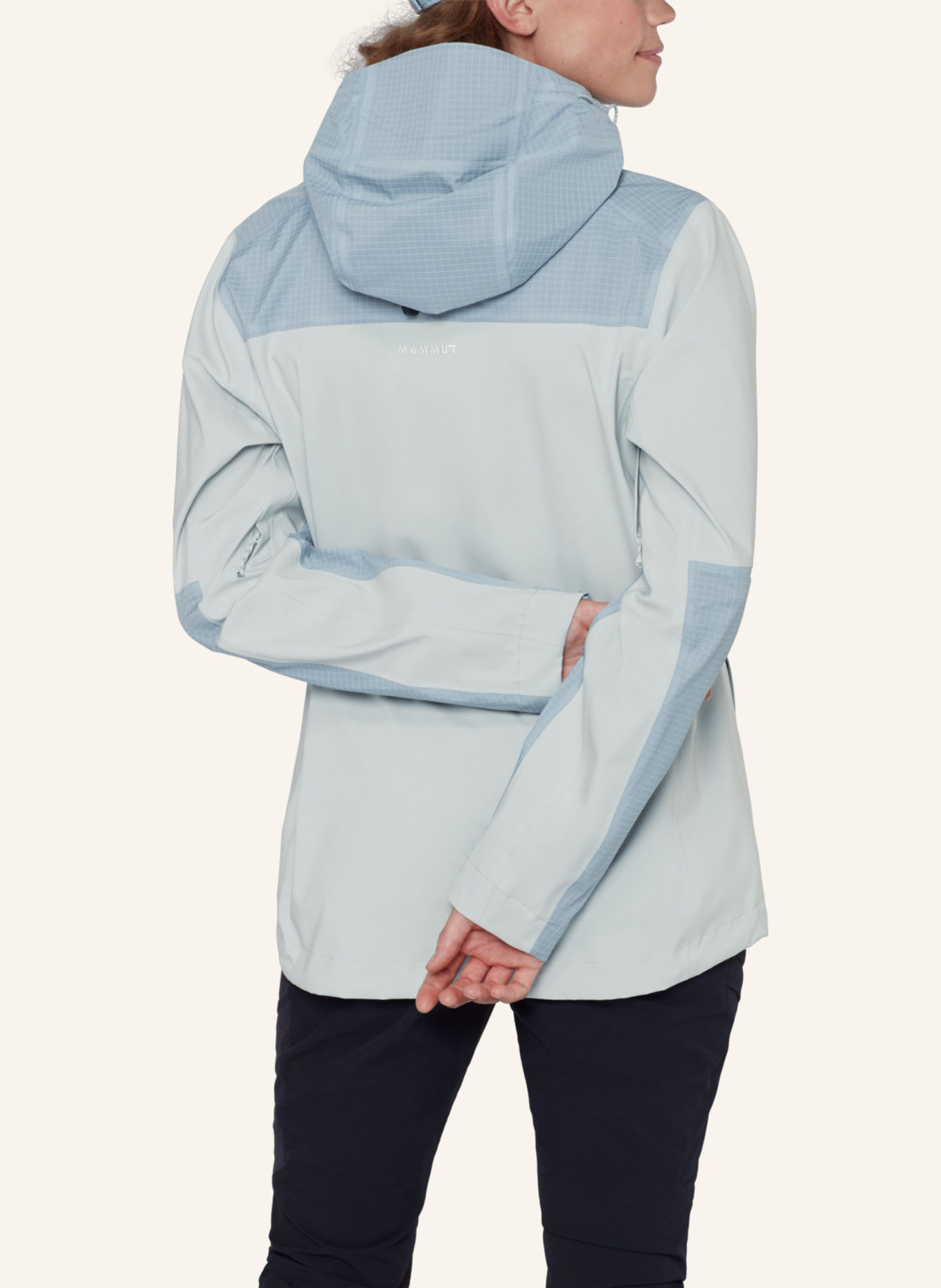 MAMMUT Hardshelljacke DUCAN GUIDE HS mit Kapuze: BLAU/ GRÜN