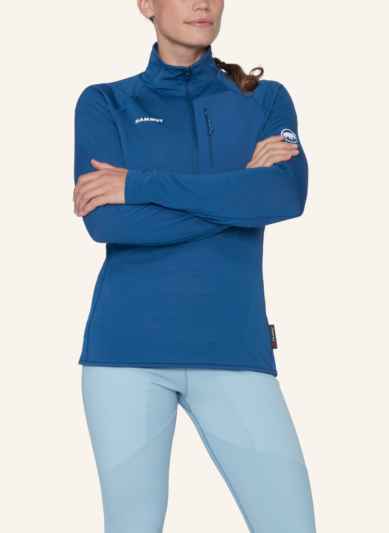 MAMMUT Midlayerpullover AENERGY LIGHT ML HALF ZIP PULL: BLAU