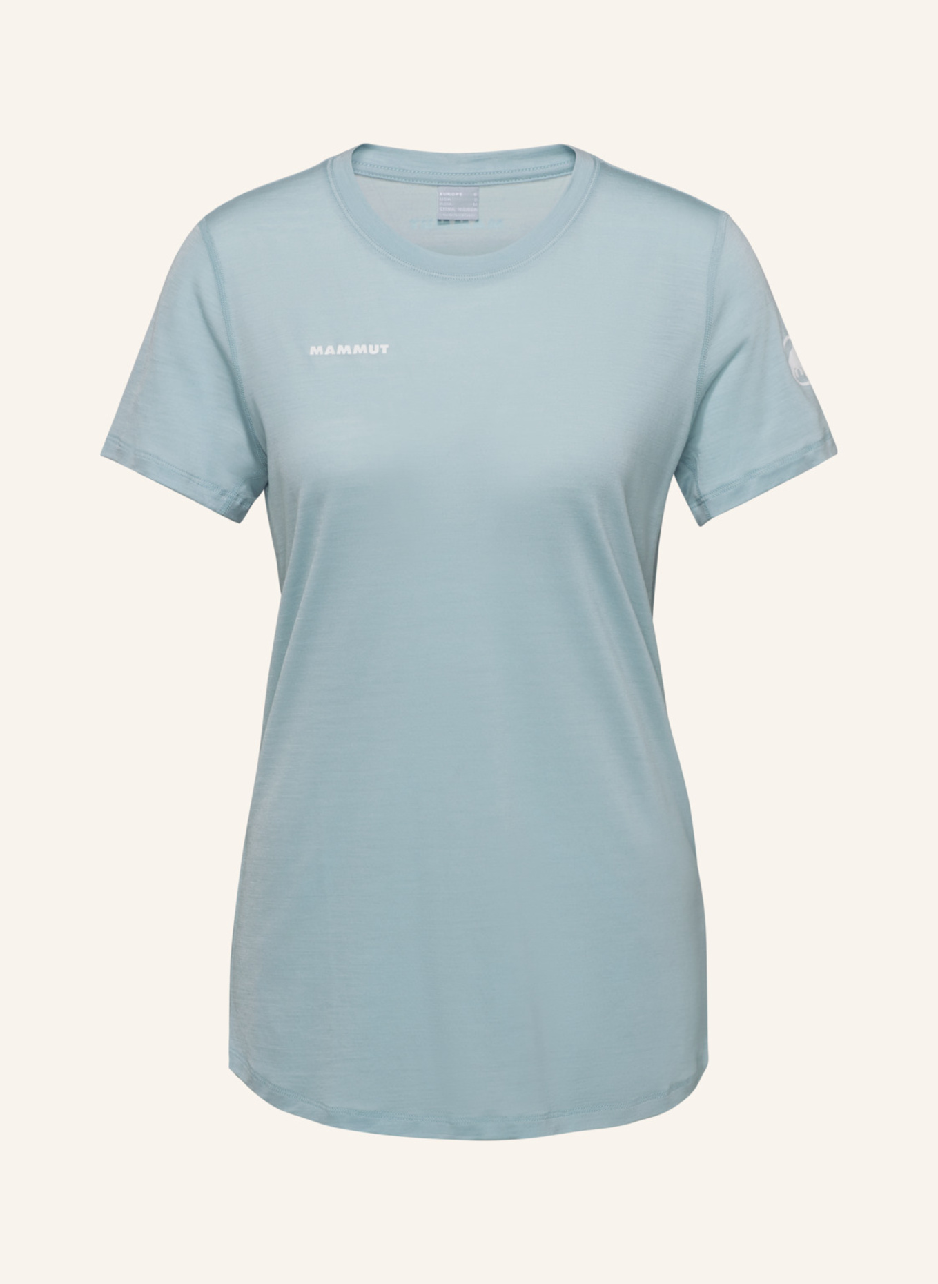 MAMMUT T-Shirt TREE WOOL mit Merinowolle: BLAU