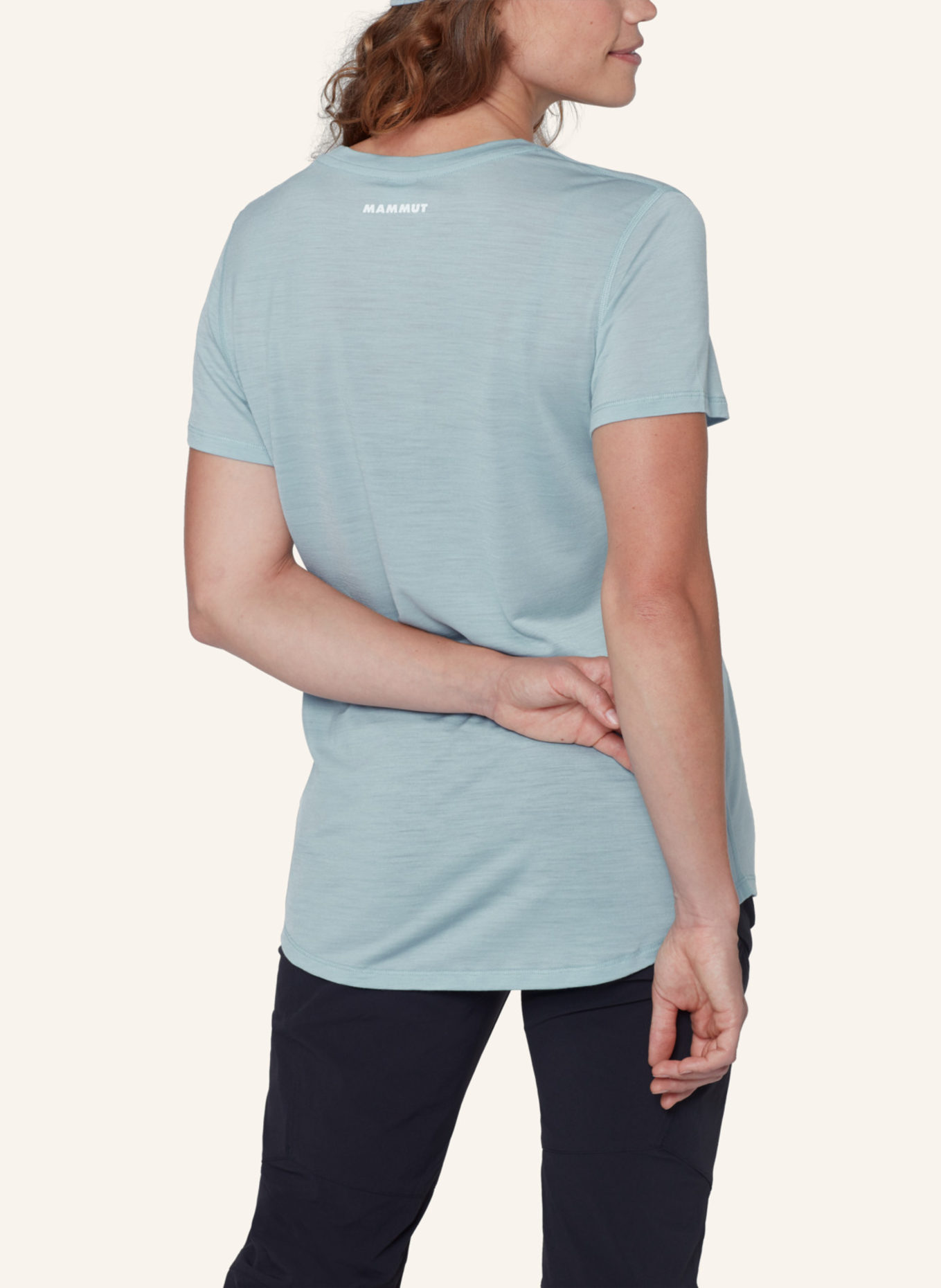 MAMMUT T-Shirt TREE WOOL mit Merinowolle: BLAU