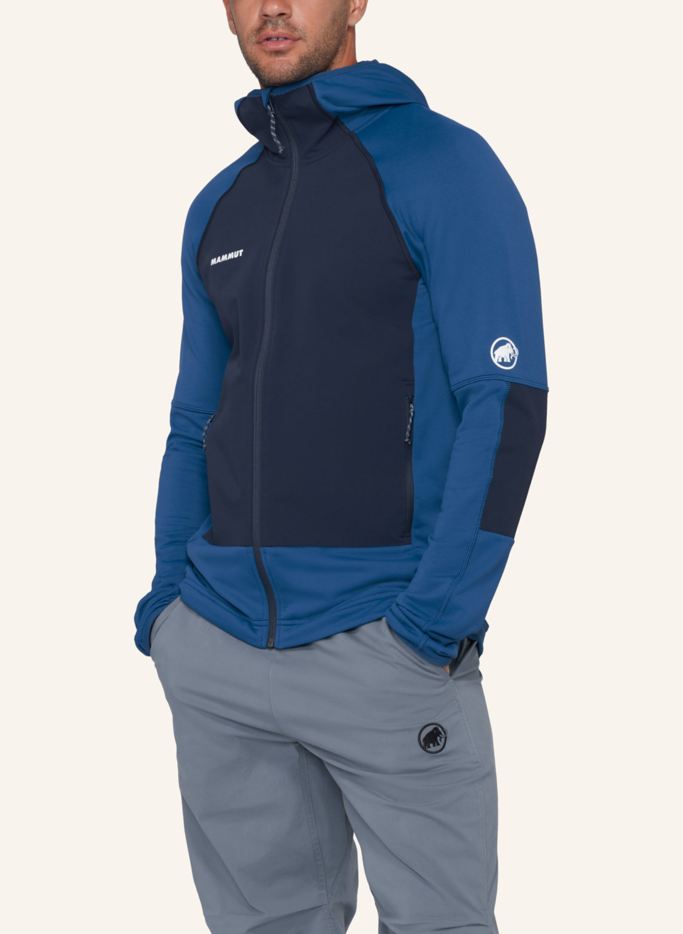 MAMMUT Midlayer-Jacke MASSONE ML HOODED: BLAU