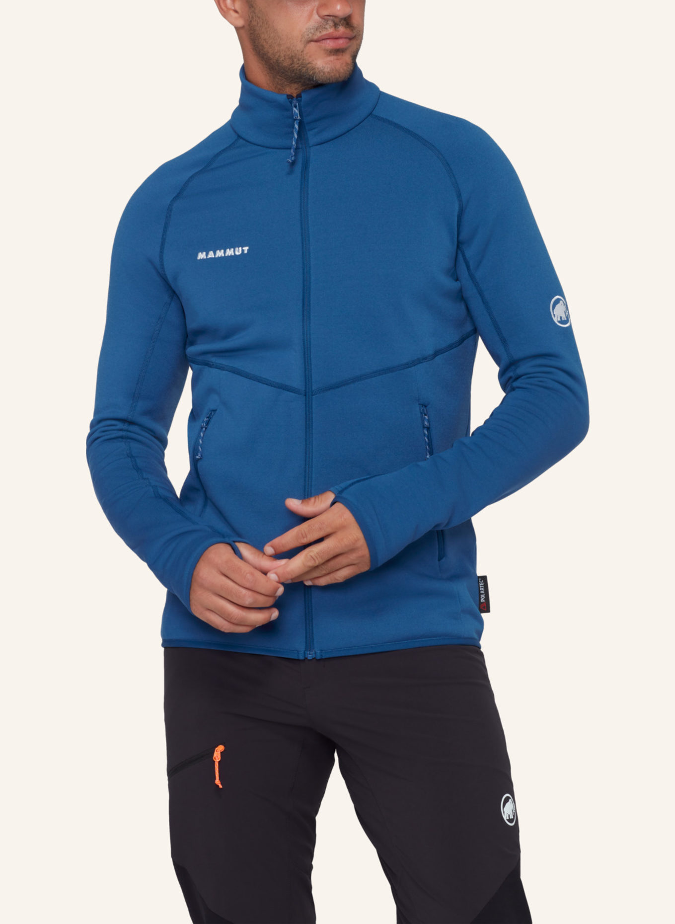 MAMMUT Midlayer-Jacke ACONCAGUA: SCHWARZ/ BLAU