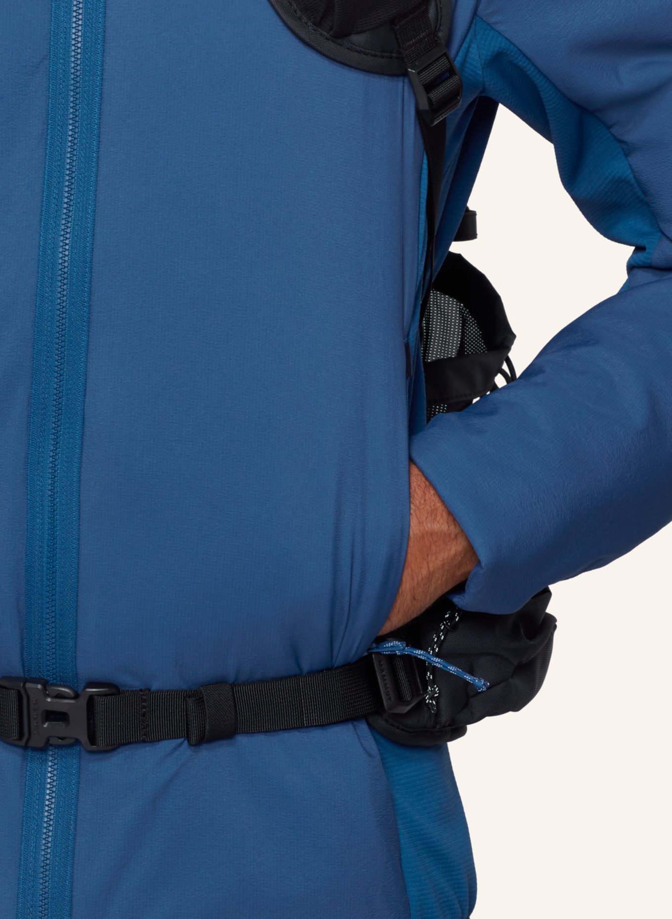 MAMMUT Hybridjacke RIME LIGHT IN HYBRID mit Kapuze: BLAU