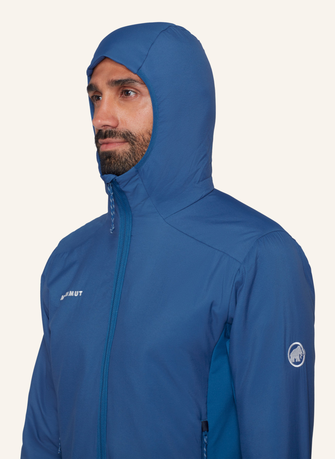 MAMMUT Hybridjacke RIME LIGHT IN HYBRID mit Kapuze: BLAU