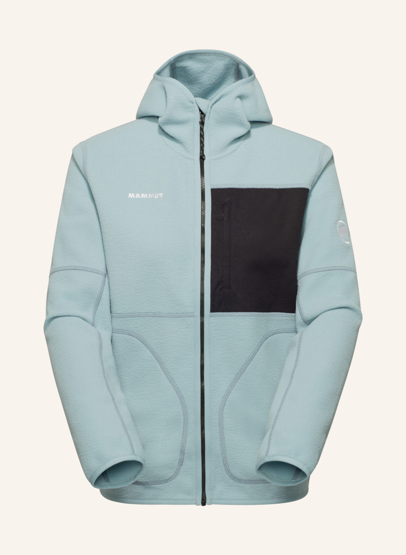 MAMMUT Fleecejacke TAMARO ML HOODED: BLAU