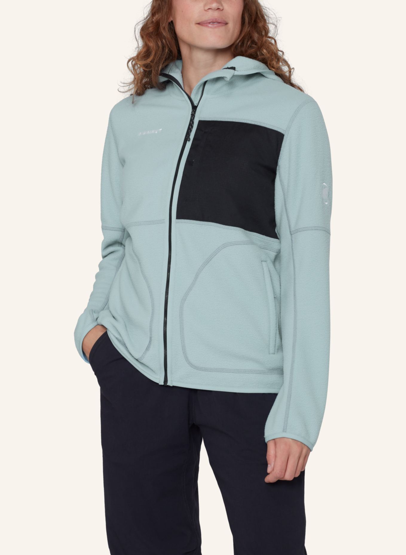MAMMUT Fleecejacke TAMARO ML HOODED: BLAU