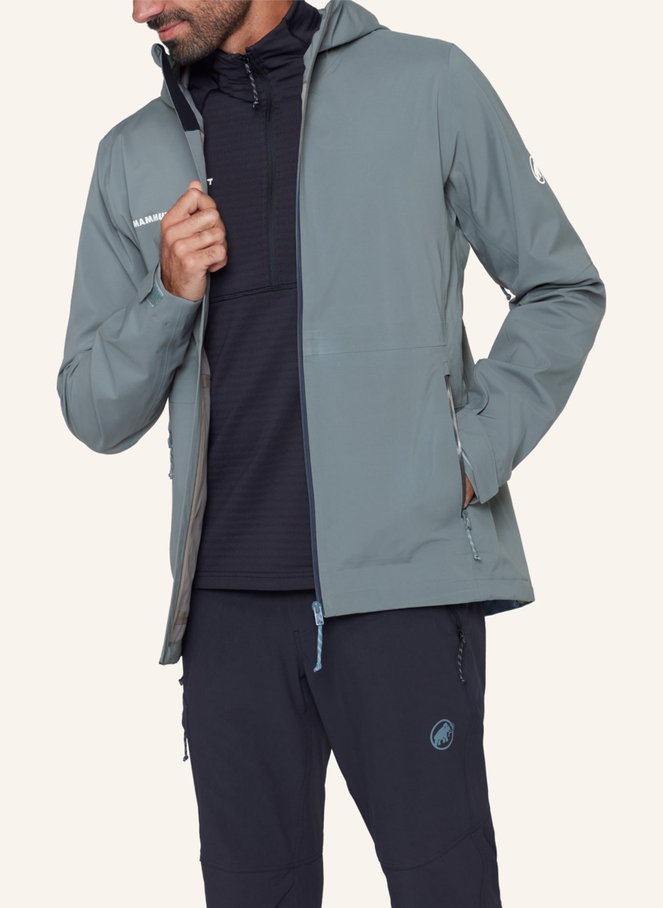 MAMMUT Hardshell-Jacke LINARD GUIDE HS: GRAU