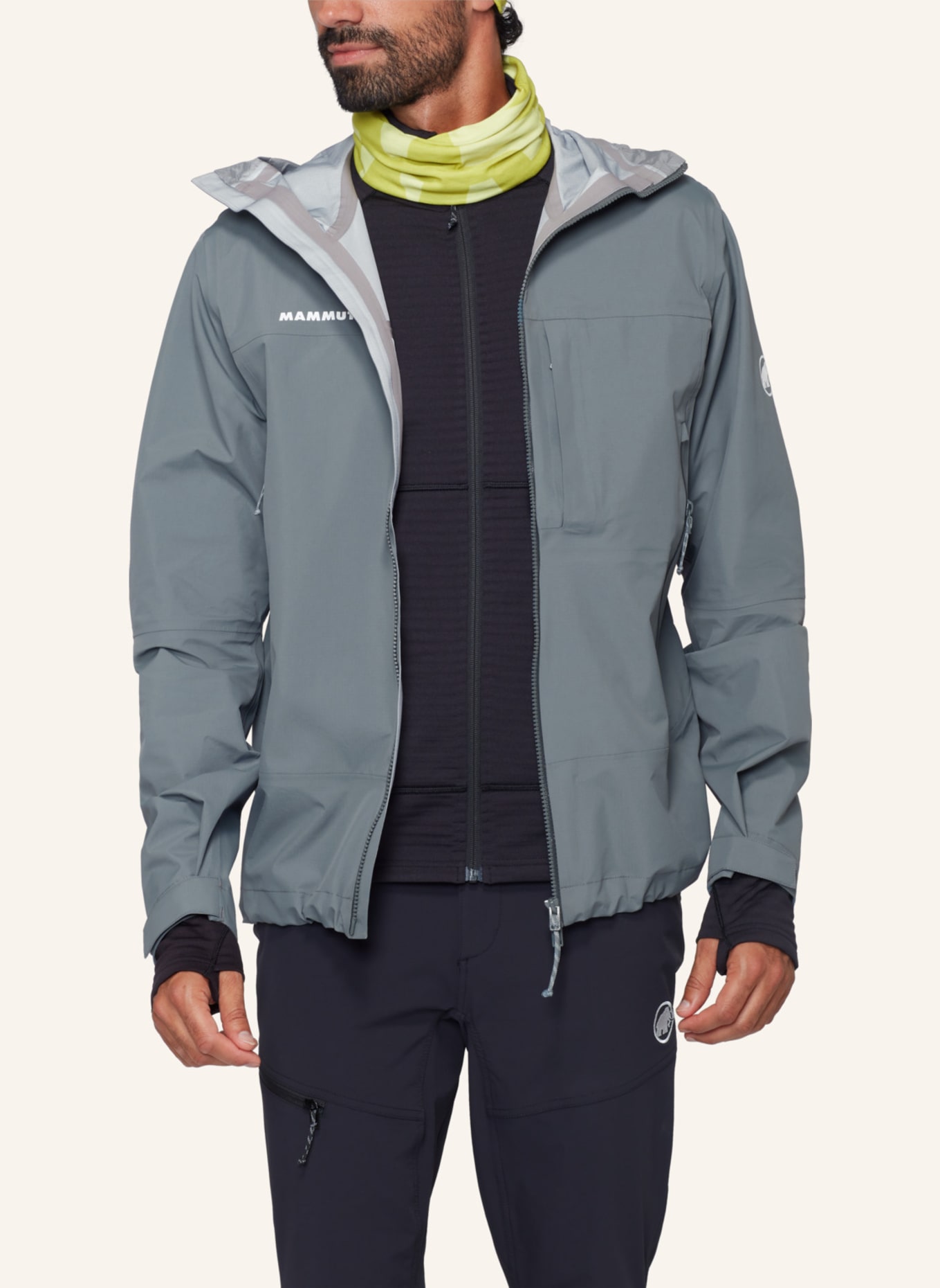 MAMMUT Alto Guide HS Hooded Jacket Men: GRAU