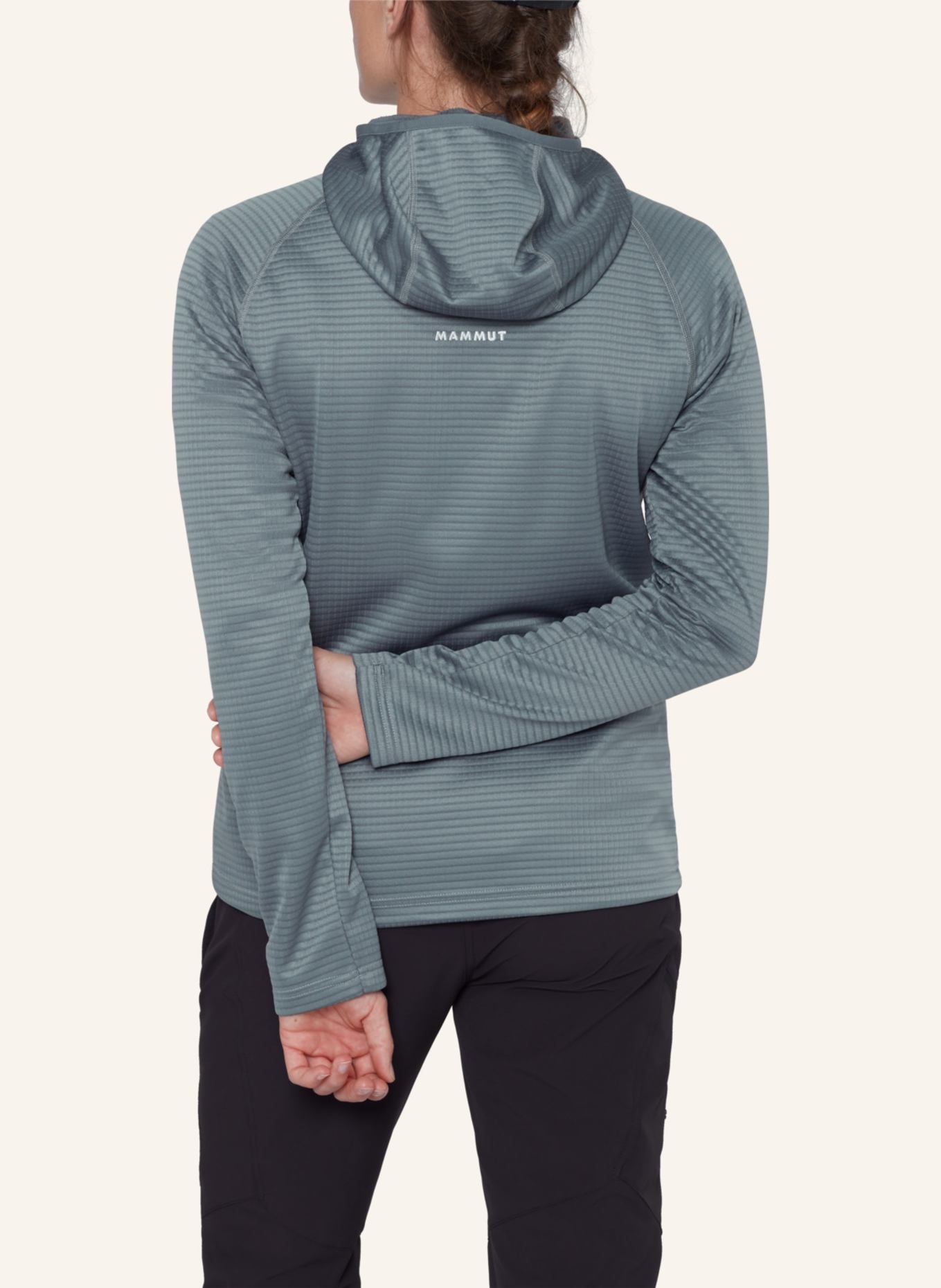 MAMMUT Midlayer-Jacke CRAG ML mit Kapuze: GRAU