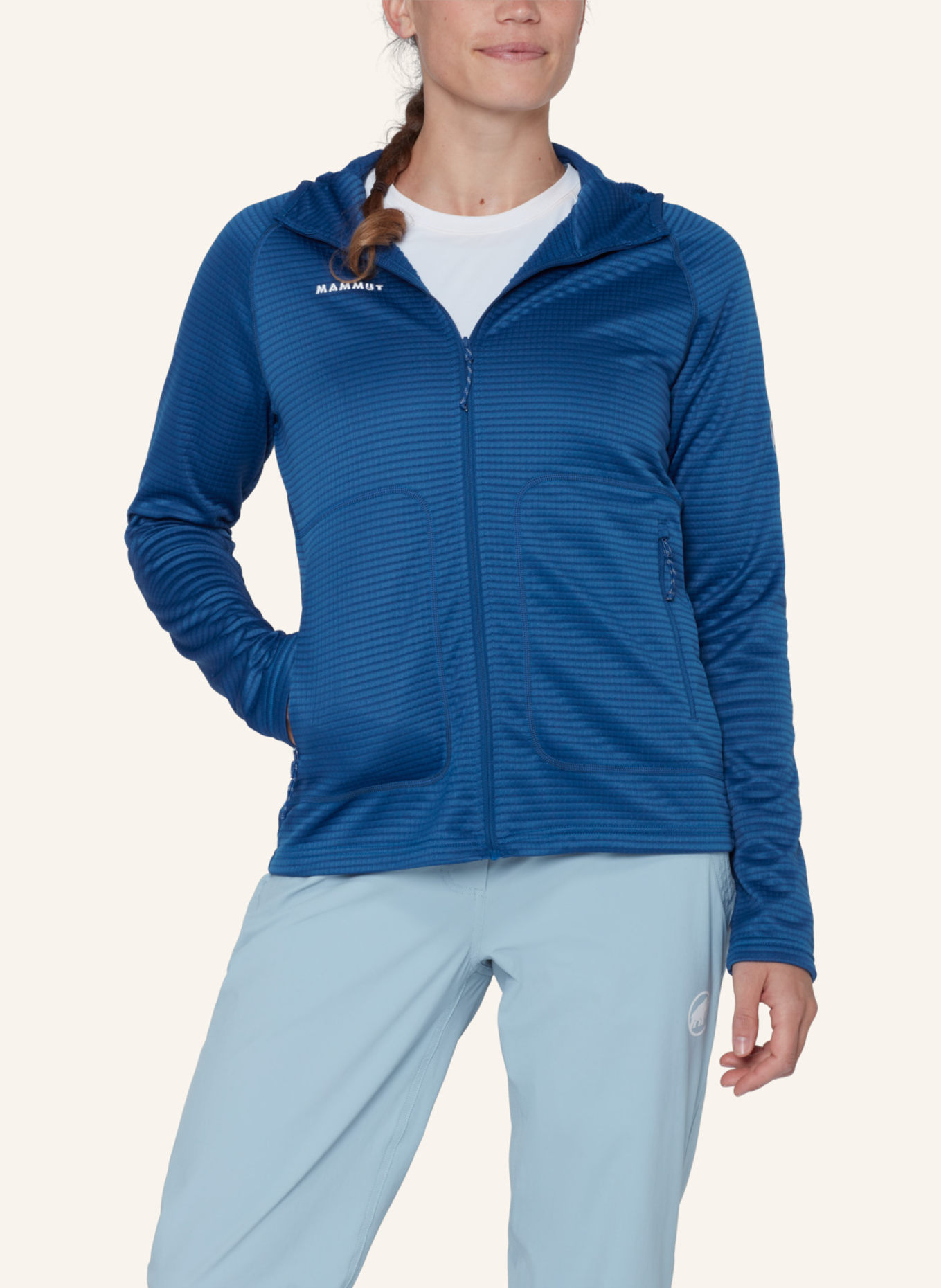 MAMMUT Crag ML Hooded Jacket Women: BLAU