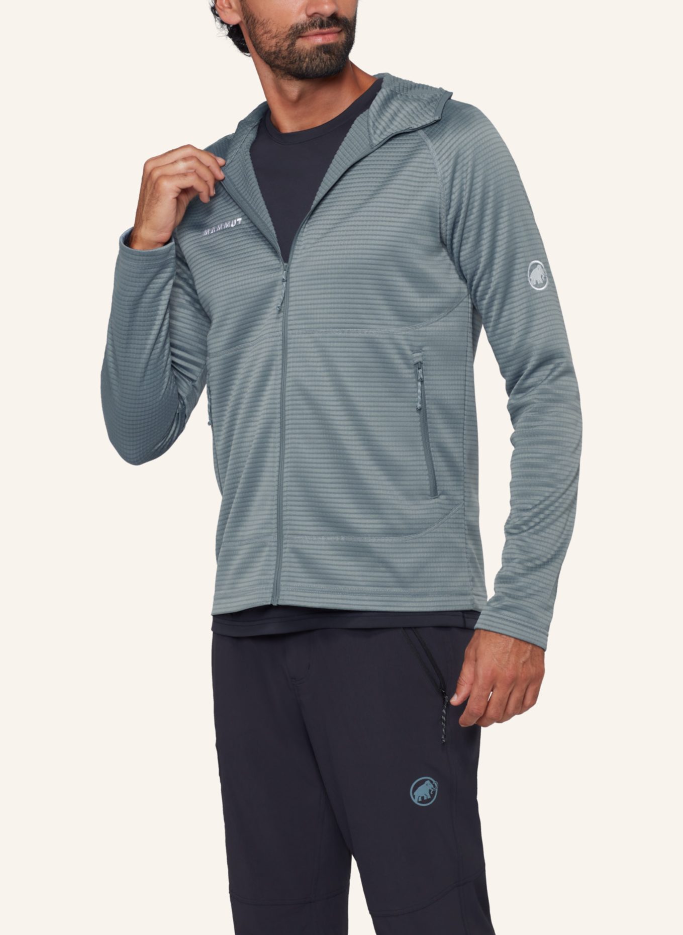 MAMMUT Crag ML Hooded Jacket Men: GRAU