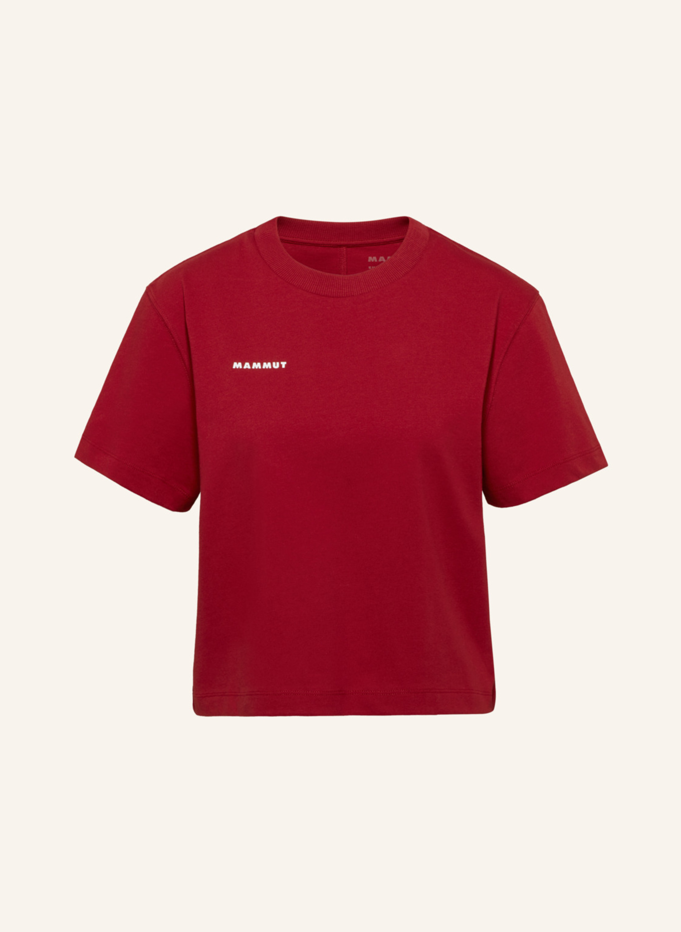 MAMMUT Mammut Base Cropped T-Shirt Women Mini Logo: ROT