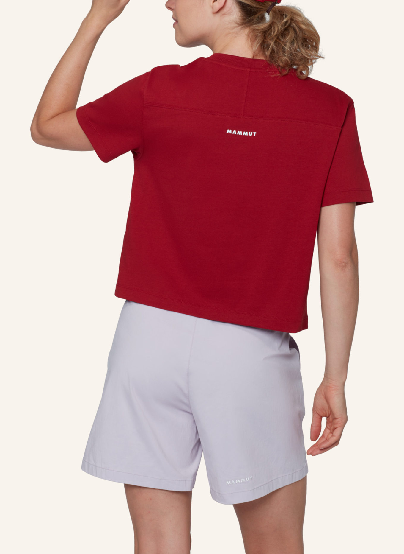 MAMMUT Mammut Base Cropped T-Shirt Women Mini Logo: ROT