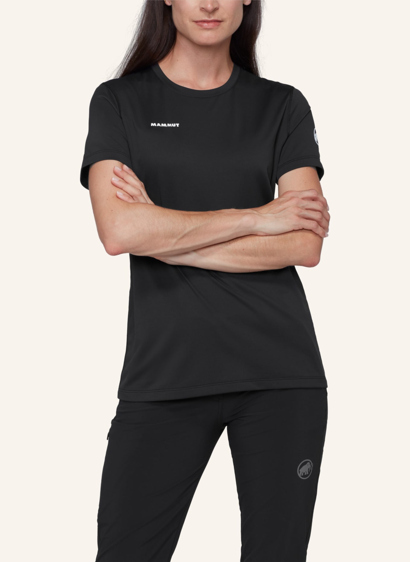 MAMMUT T-Shirt SELUN FL: SCHWARZ