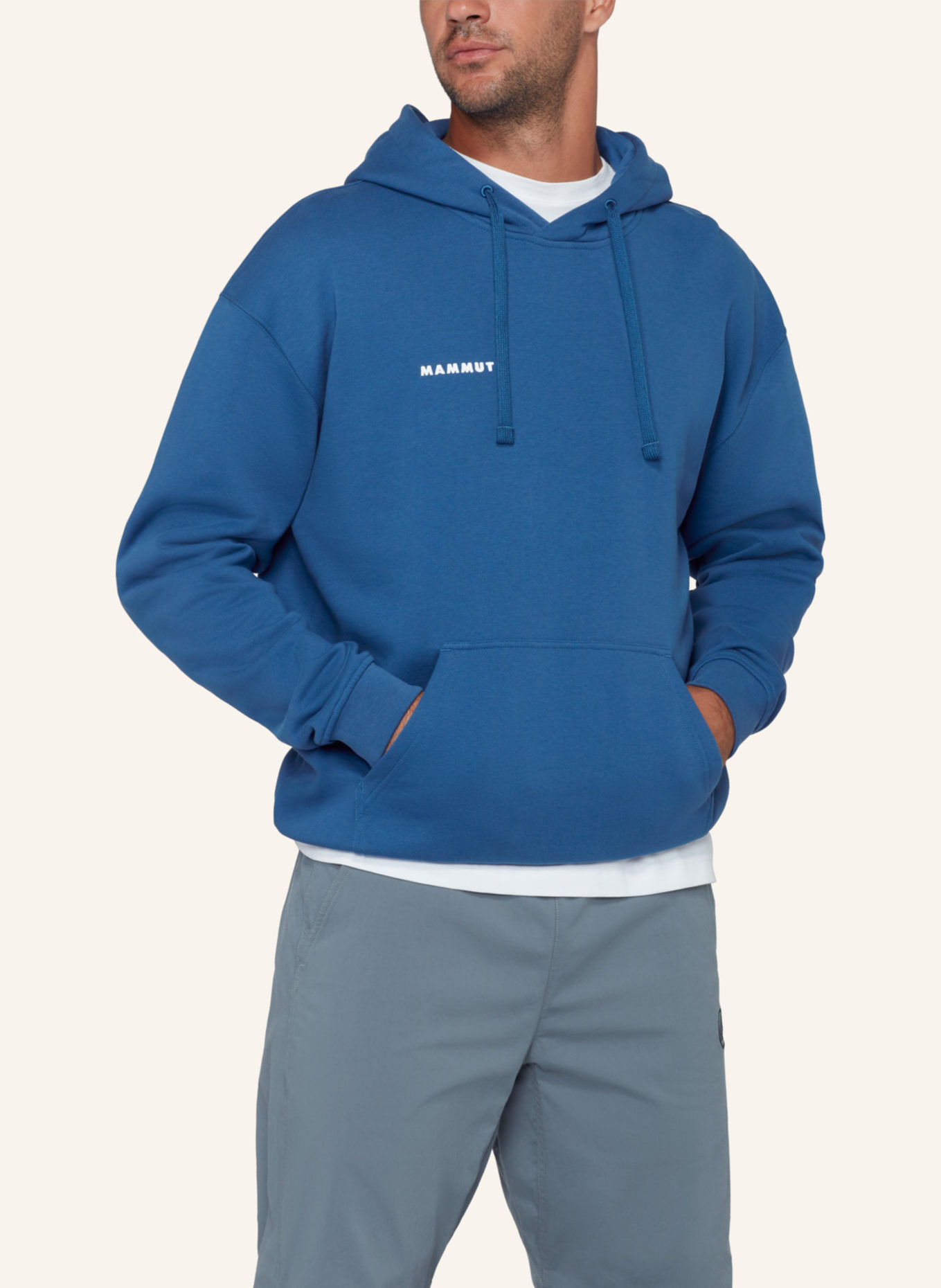 MAMMUT Mammut Base ML Hoody Men Mini Logo: BLAU