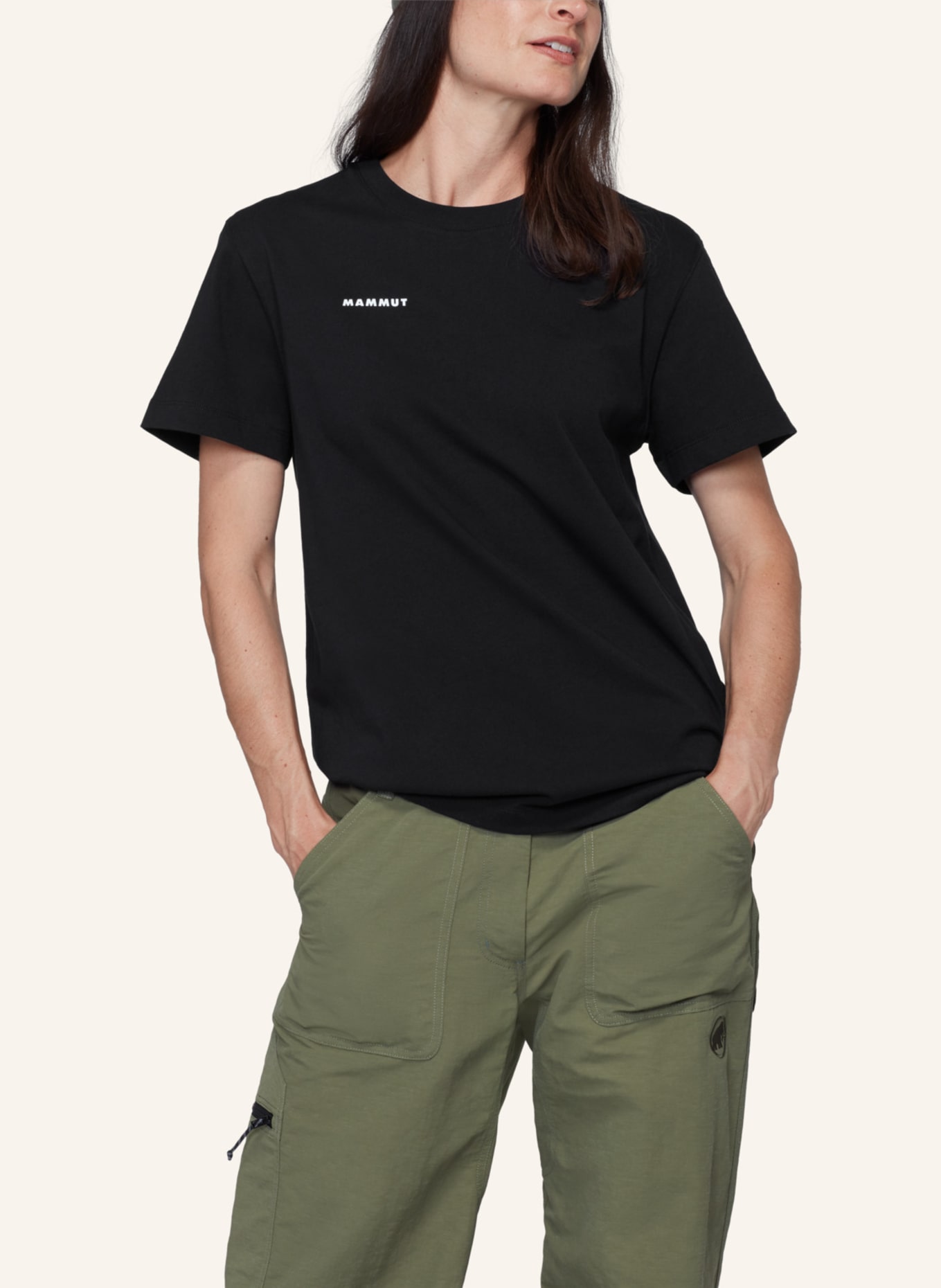 MAMMUT Mammut Base T-Shirt Women Mini Logo: SCHWARZ