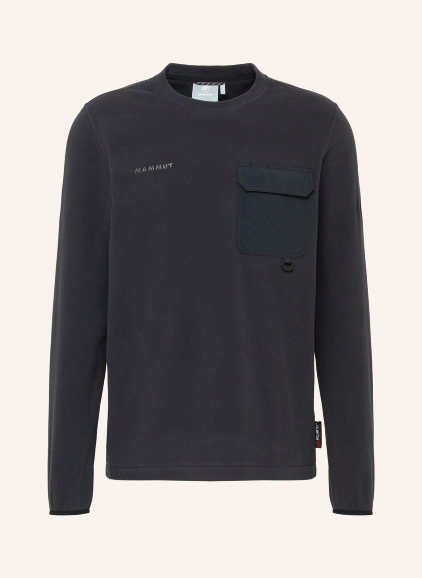 MAMMUT Midlayer-Pullover MOONSTONE LIGHT ML HYBRID CREW NECK: SCHWARZ