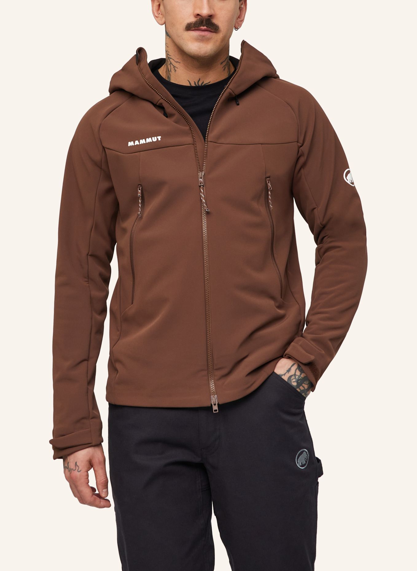 MAMMUT Softshelljacke WINTERFIELD SO mit Kapuze: BRAUN