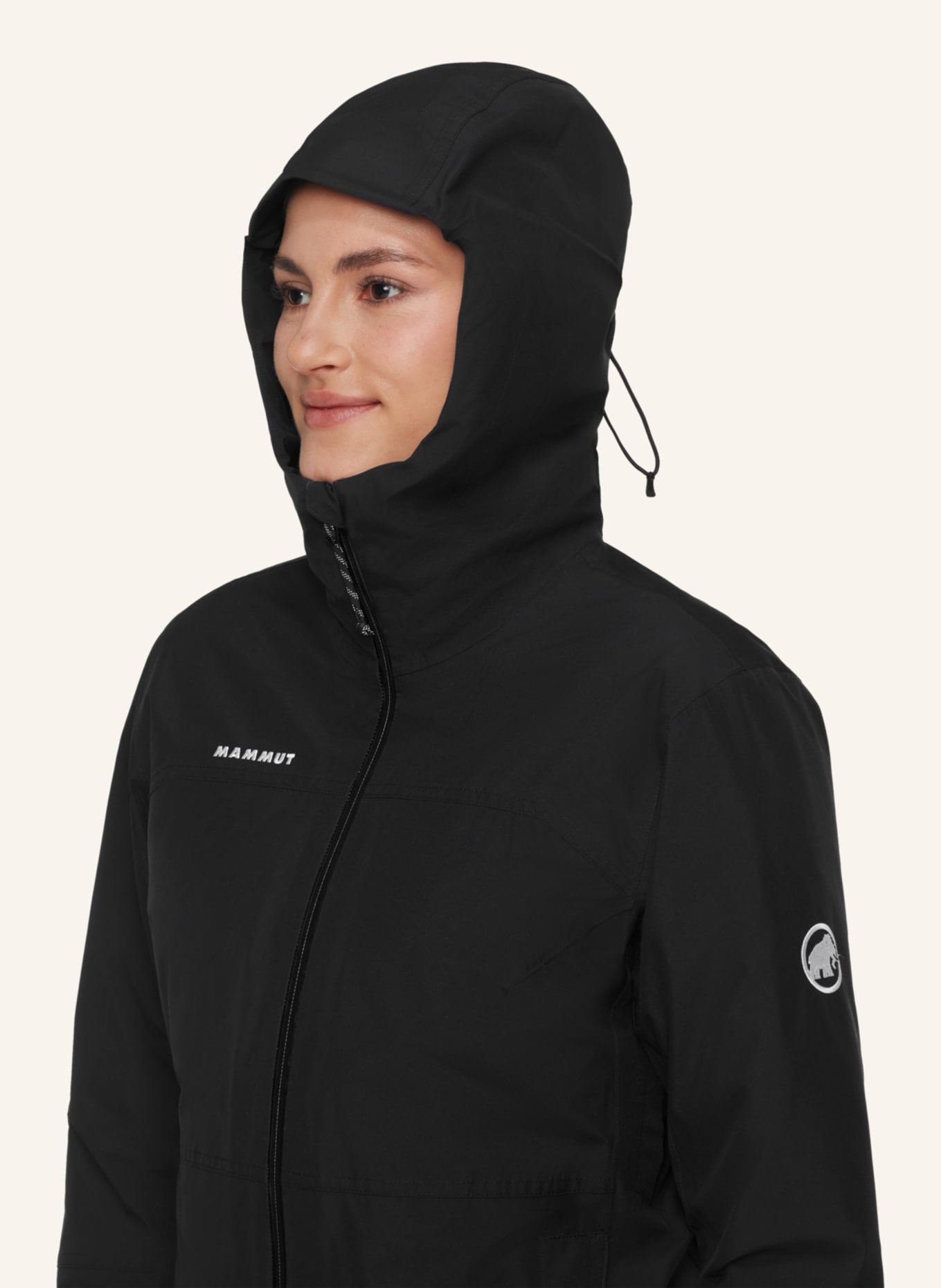 MAMMUT Hardshelljacke TREELINE 3 IN 1 HS mit Kapuze: SCHWARZ