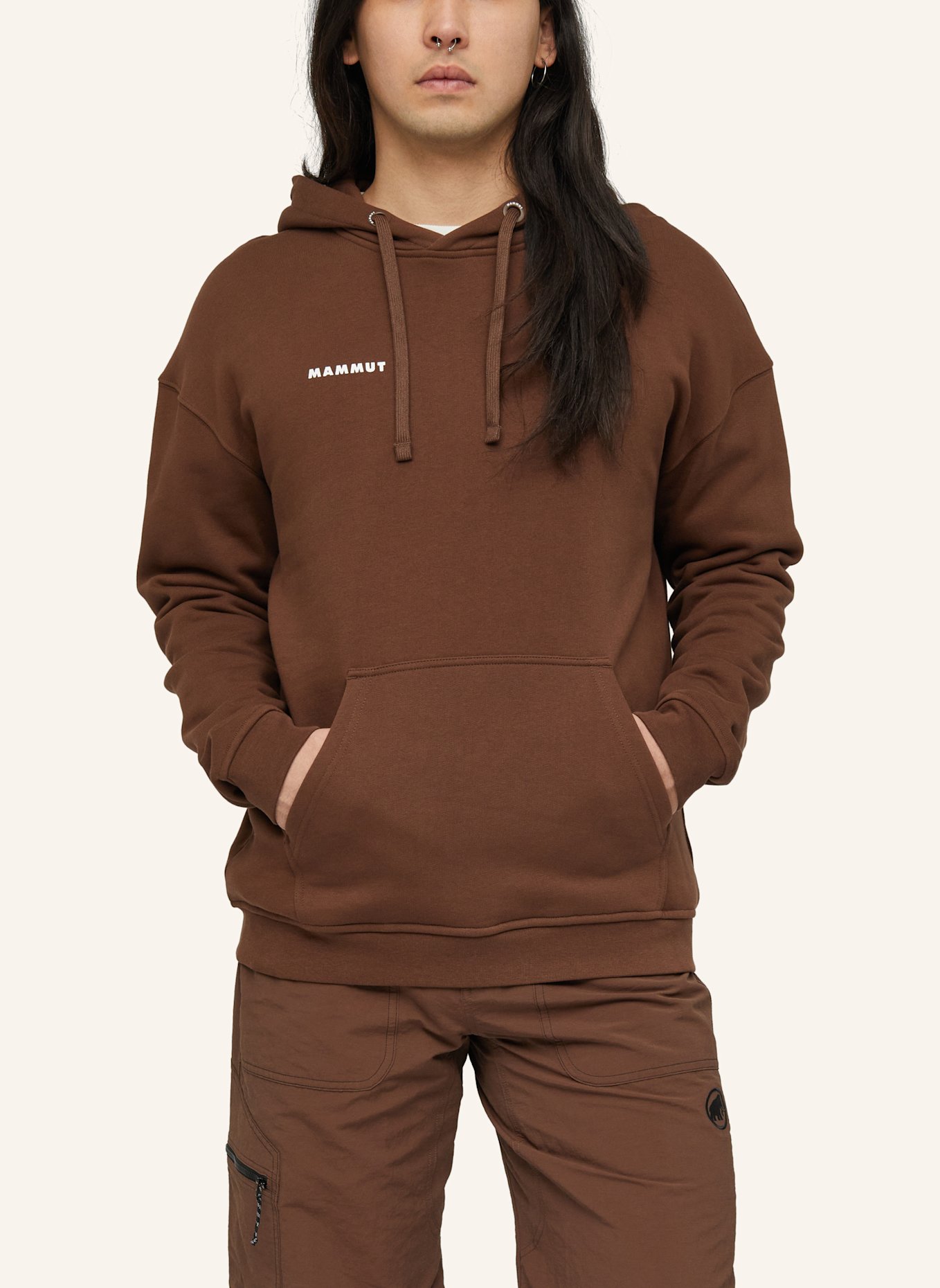 MAMMUT Midlayer-Pullover BASE ML MINI LOGO: BRAUN
