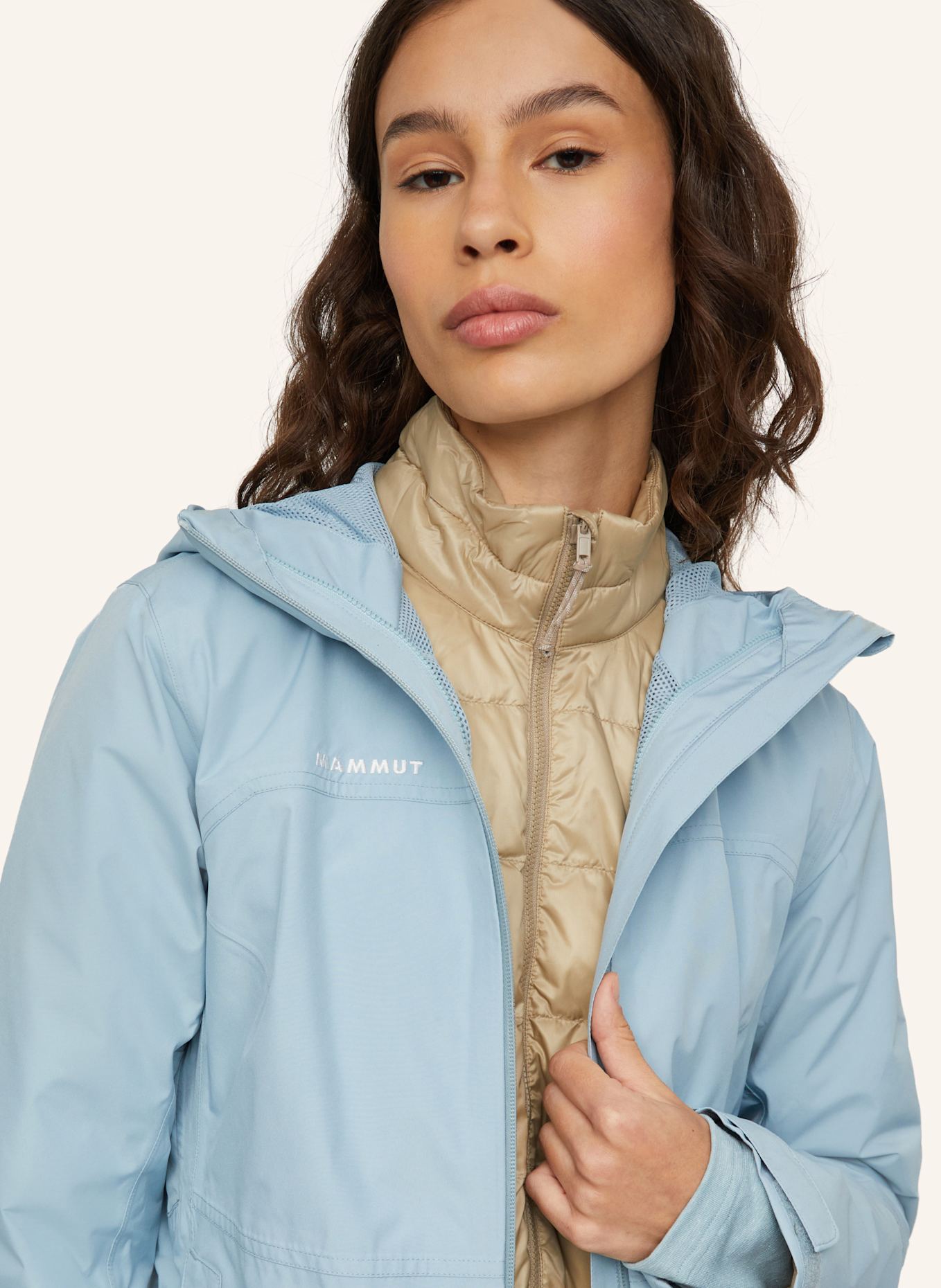 MAMMUT Hardshelljacke TREELINE 3 IN 1 HS mit Kapuze: BLAU