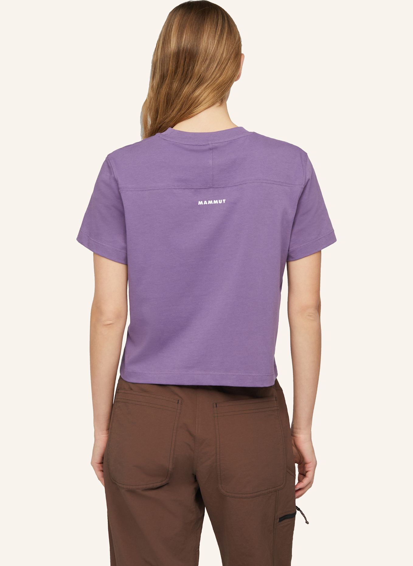 MAMMUT T-Shirt BASE CROPPED MINI LOGO: LILA