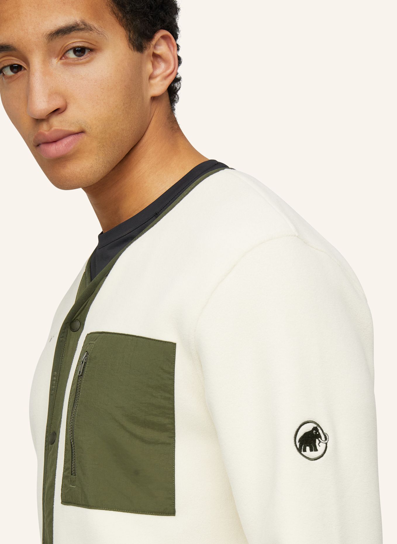 MAMMUT Cardigan MOONSTONE HYBRID ML: CREME